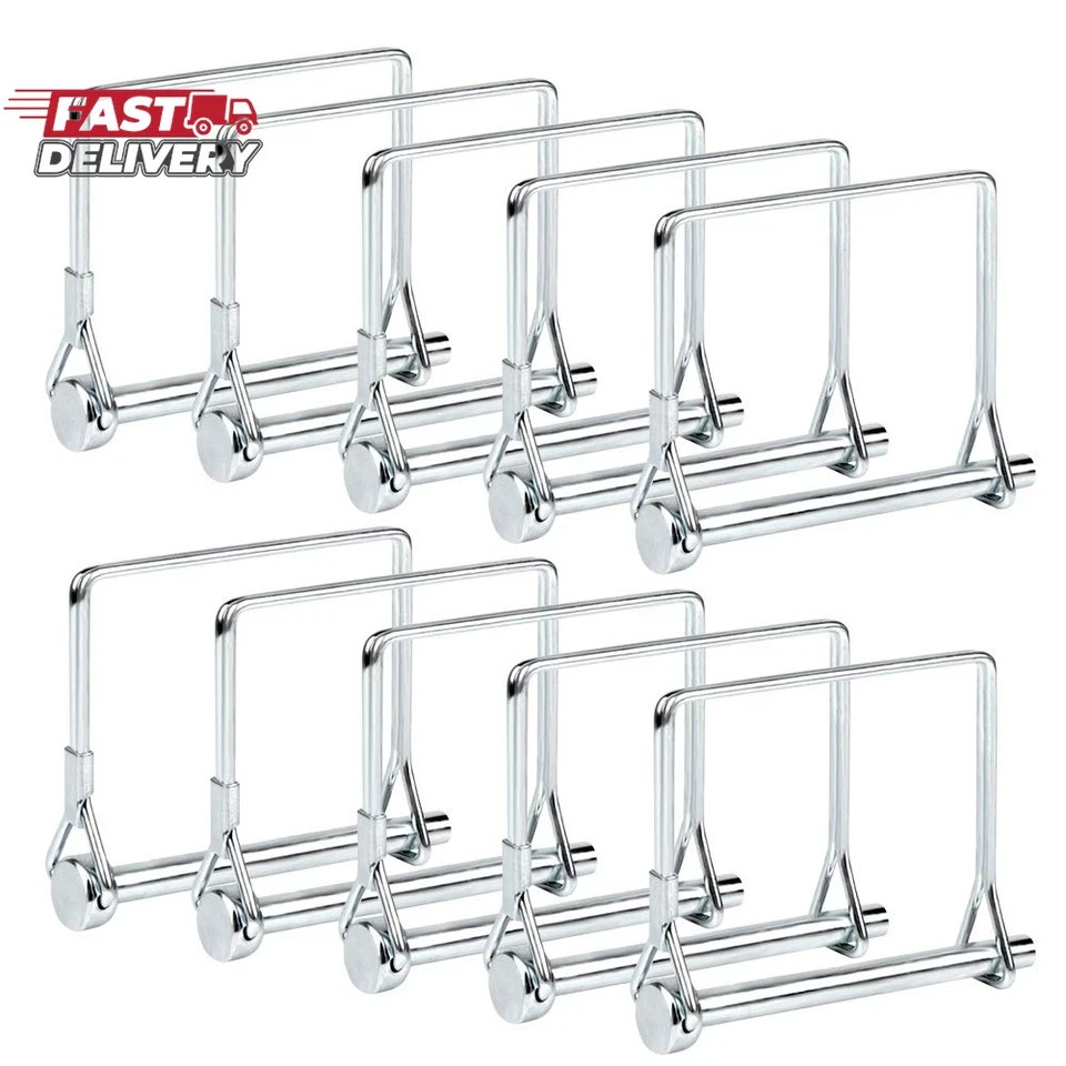 10 PCS Square Pto Pin Shaft Locking Pin 1/4 Pin Hitch Pin Wire Lock Pin Safety C