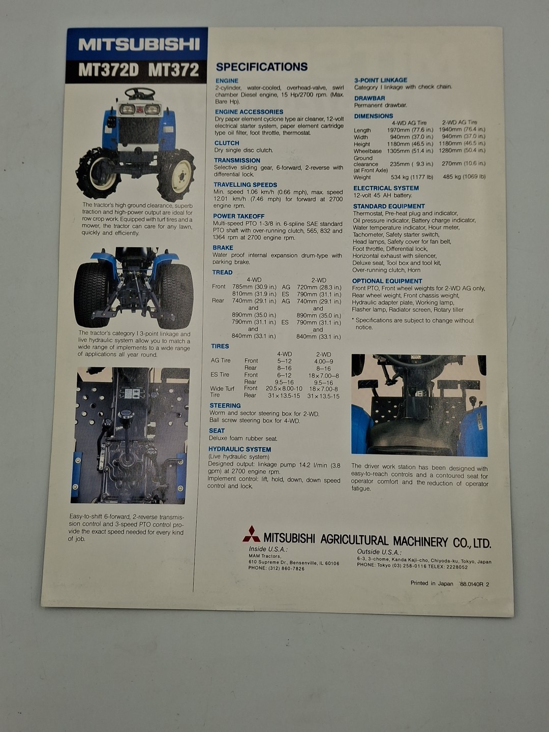 Lot 5x Vtg Tractor Advertising Brochures Massey Ferguson Mitsubishi Allied SMC
