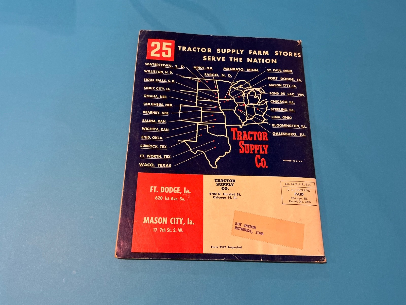 Vintage 1953 Tractor Supply Company Blue Book, Tractor Parts. PR11