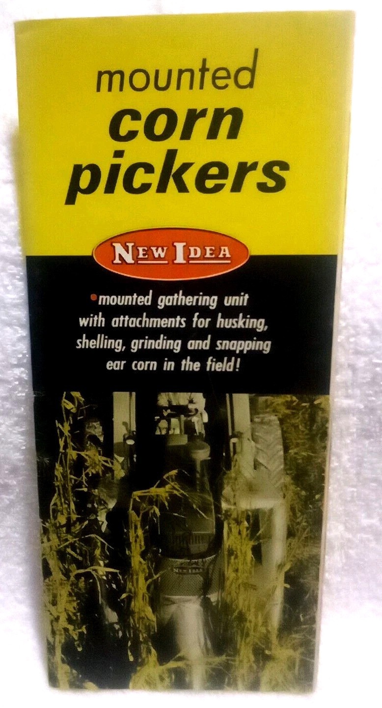 New Idea Mounted Corn Pickers Vintage 1964 Farm Advertising Sales Brochure