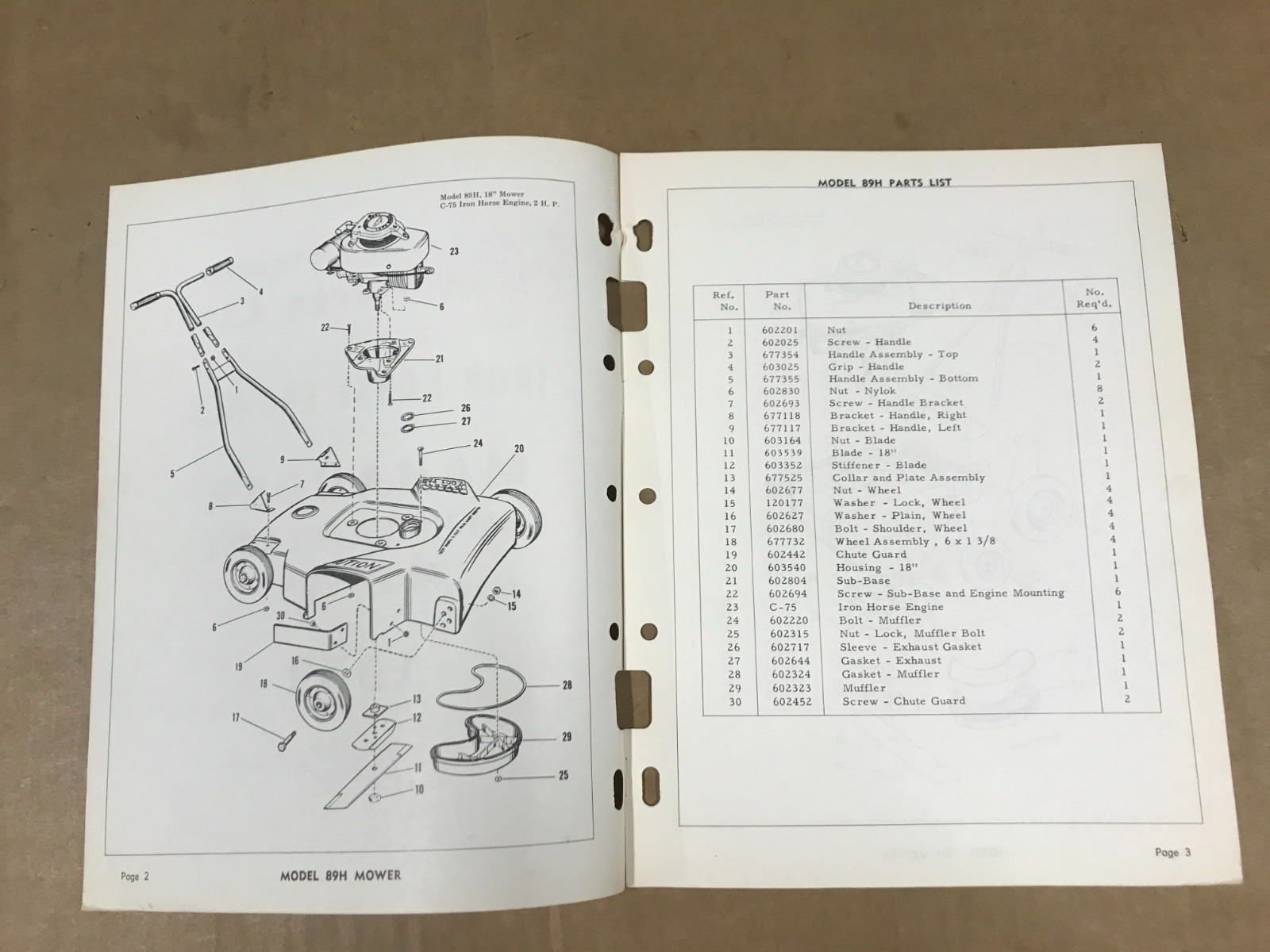 VTG RPM Illustrated Parts List – Iron Horse Engines – Marauder & Private Label