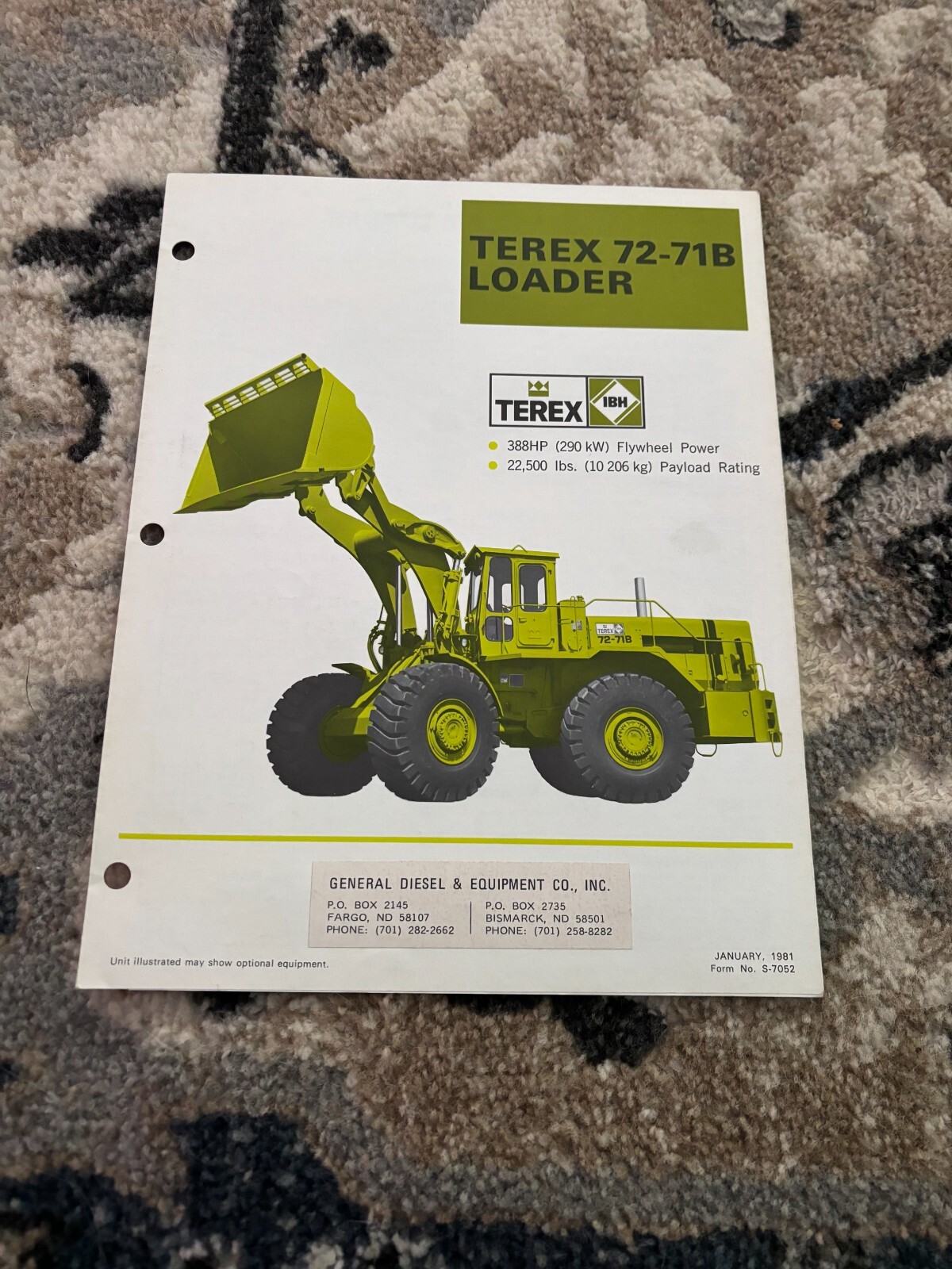 Terex 72-71B Wheel Loader Brochure FCCA24