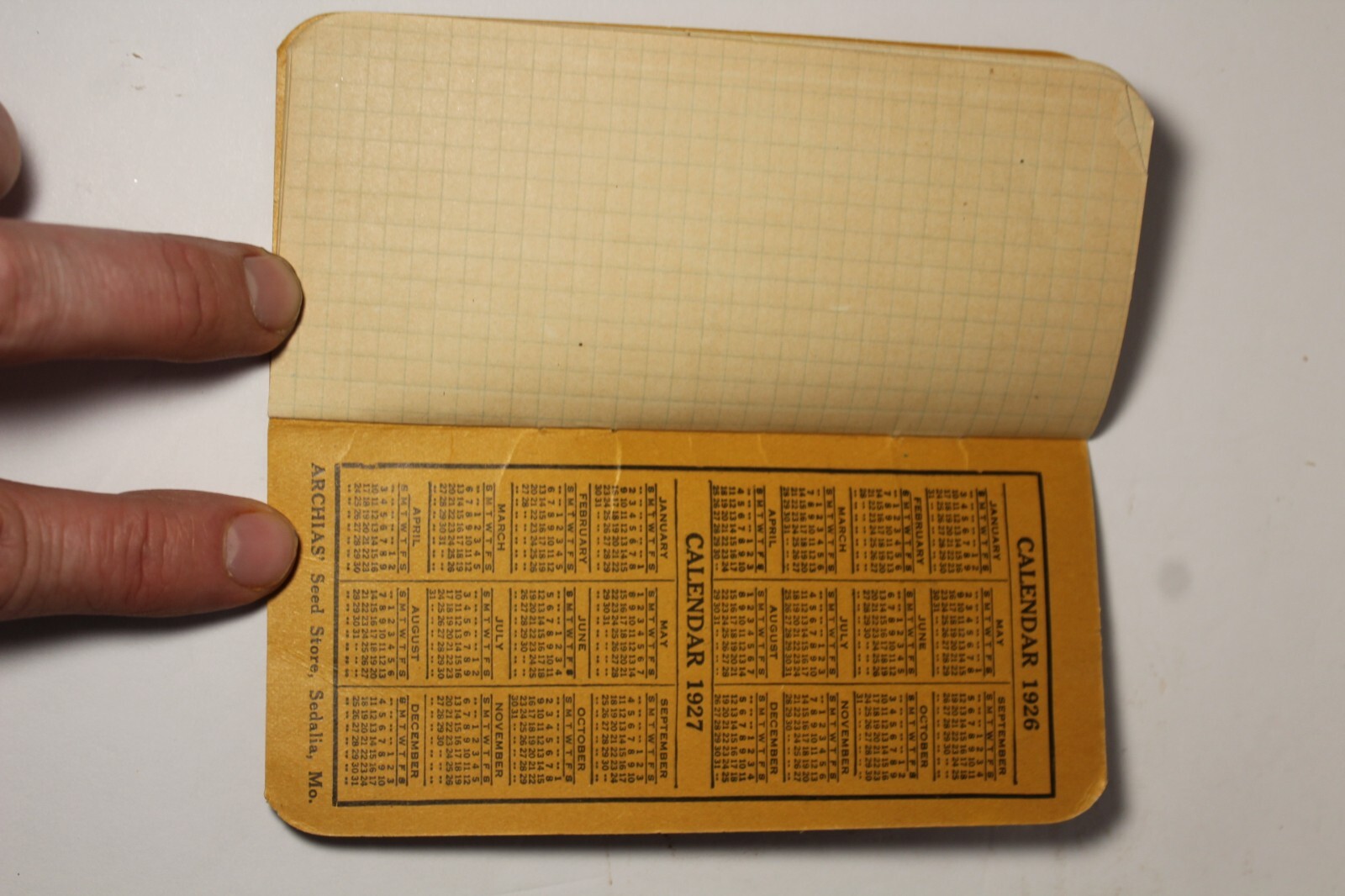 1926 Vintage Antique Archias Farm Seeds Ledger Book Sedalia Missouri Feed Store