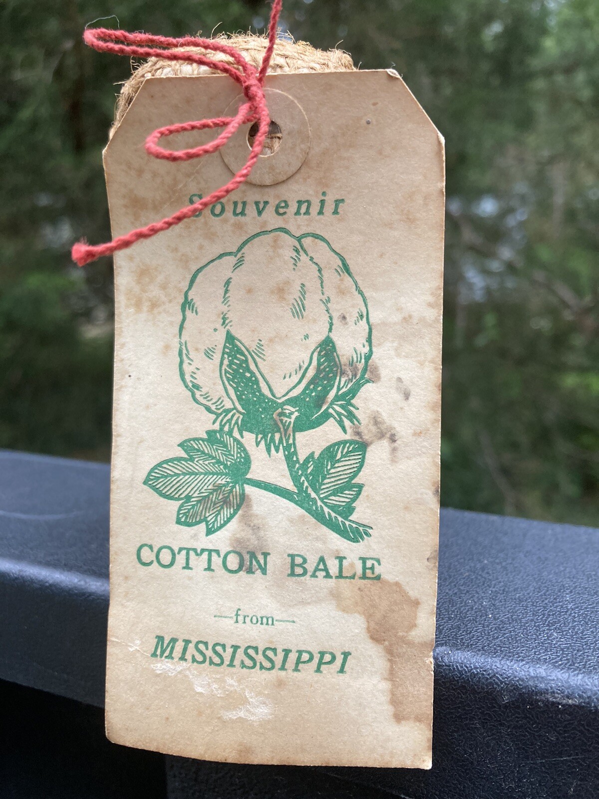Vintage miniature MISSISSIPPI – SOUVENIR COTTON BALE Delta advertising