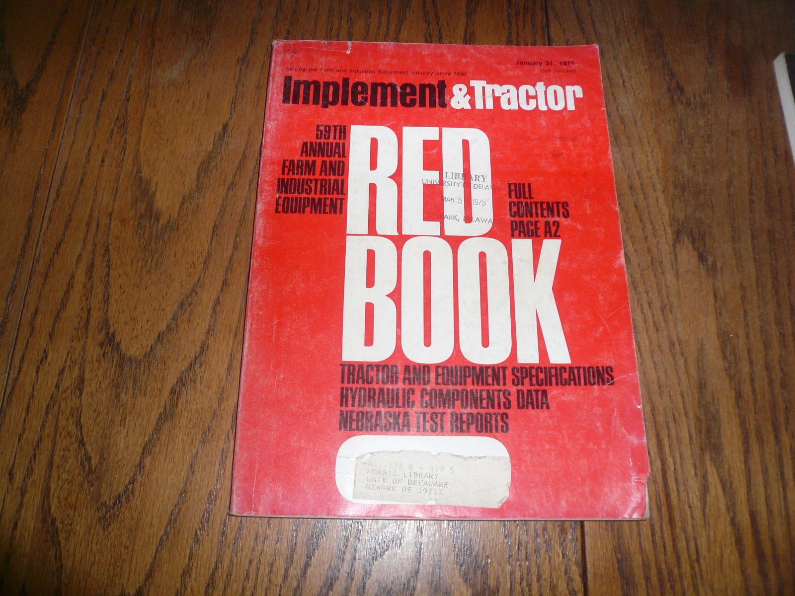 Implement & Tractor Red Book For January 31, 1975 Brochure Magazine – Vintage