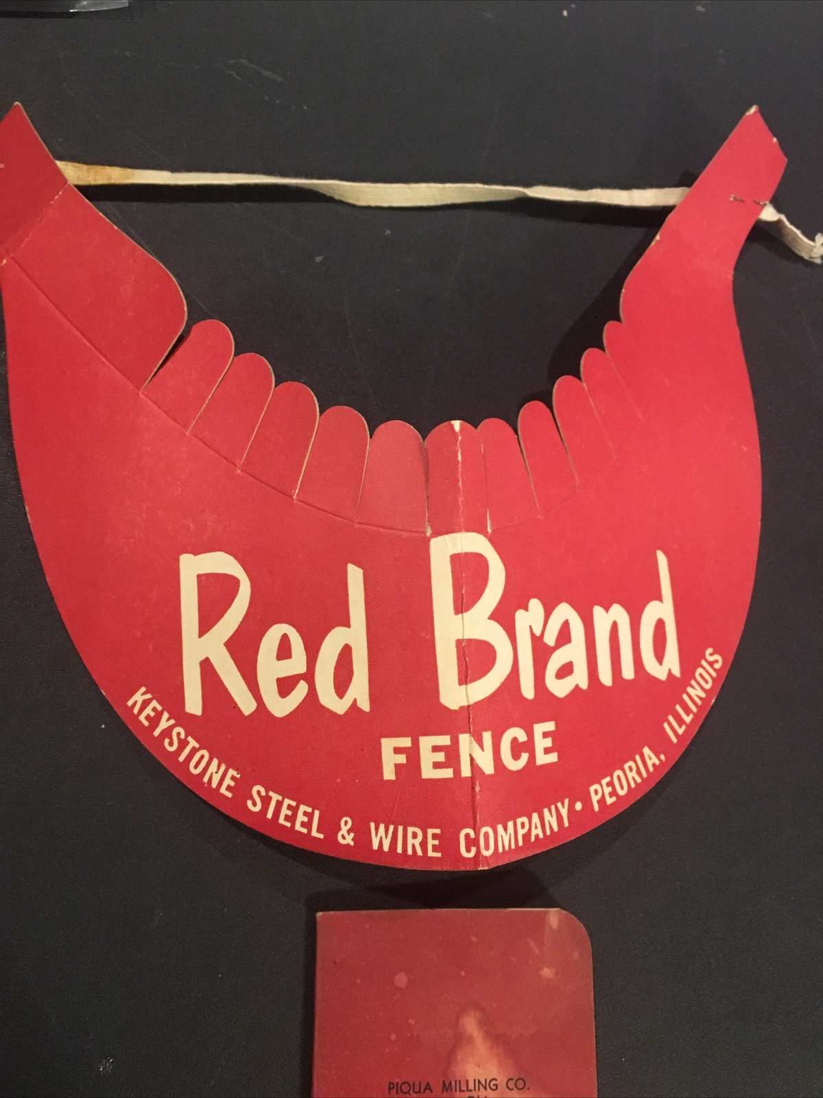 Red Brand Fence Memo Book & Paper Hat Peoria Illinois