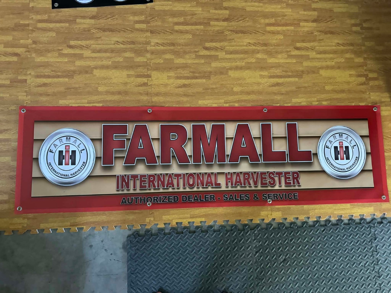 Farmall International Harvester Authorized Dealer Vinyl Banner | IH Tractor Farm
