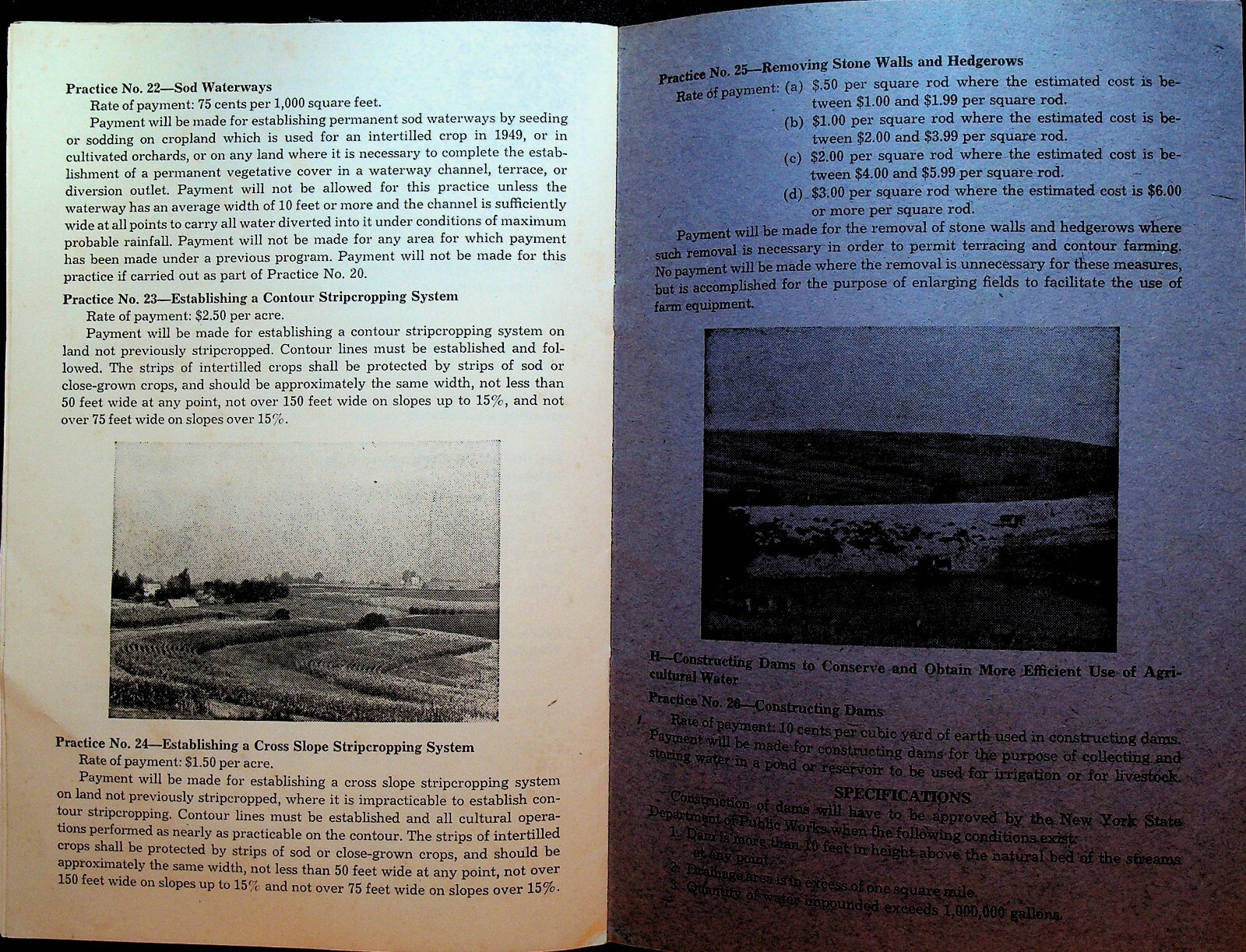 Oneida County NY Agricultural Conservation Program 1949 Handbook of Practices