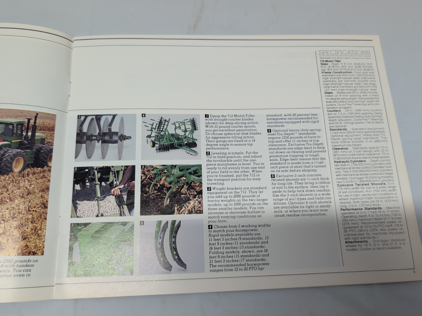 John Deere Chisel Plows & Mulch Tillers For 1985 Brochure FCCA