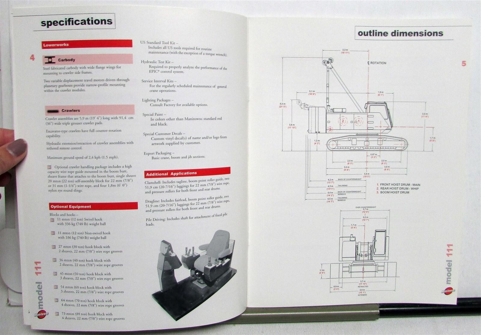 2000 Manitowoc 111 Crane Specifications Construction Product Guide