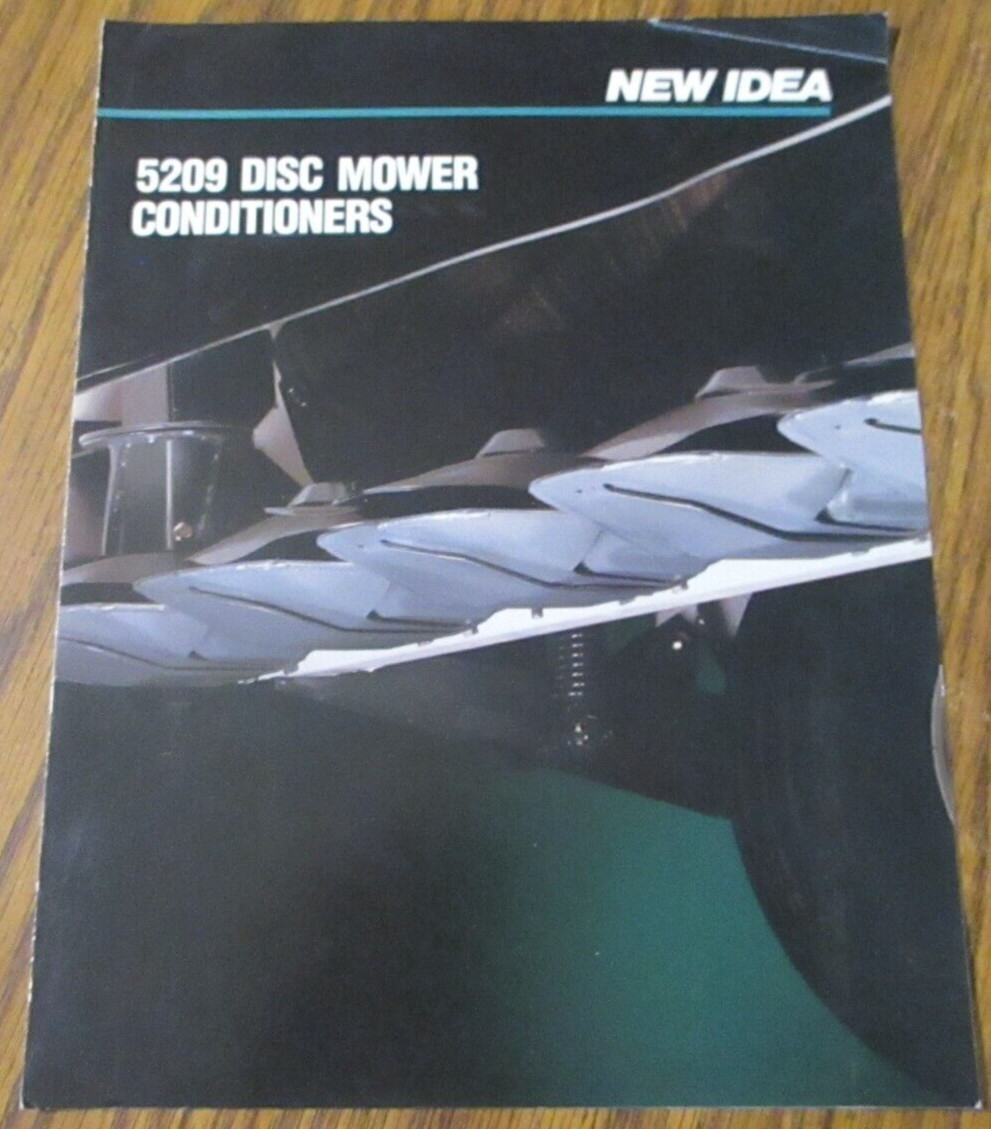 *New Idea 5209 Disc Mower Conditioner Advertising Sales Brochure Literature 1990