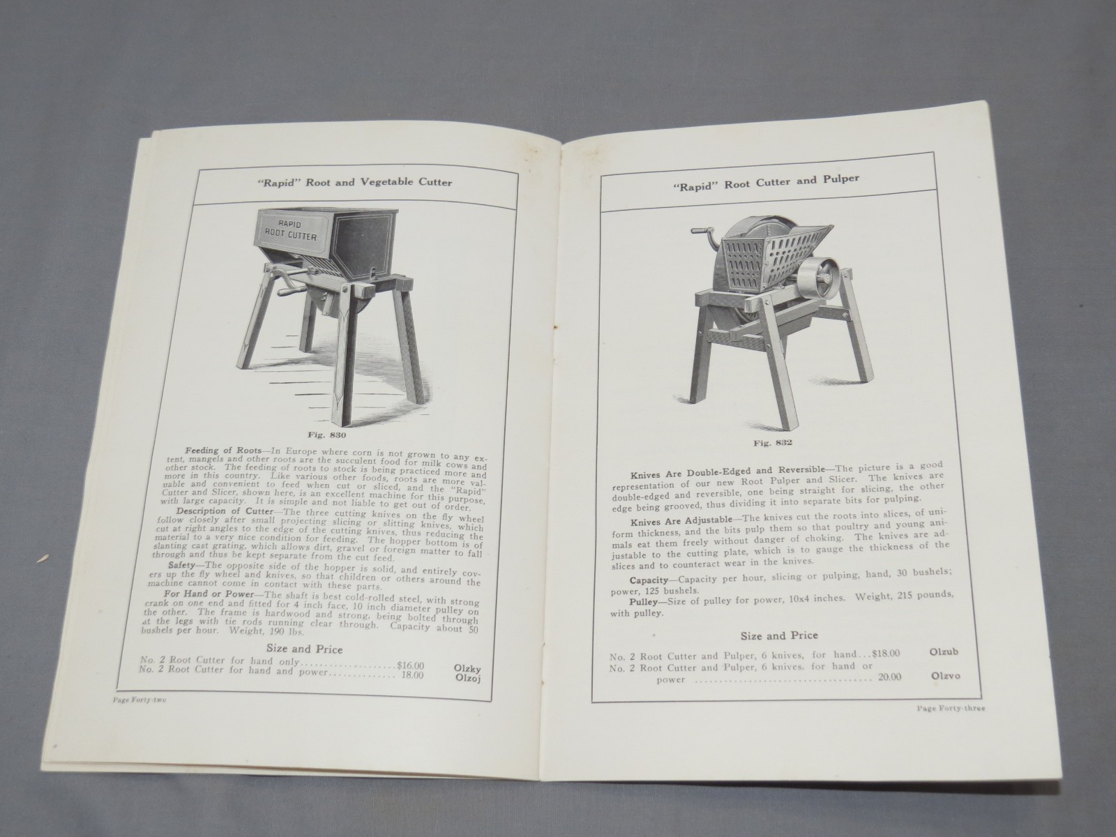 Vintage 1912 Ohio Silage Cutters Silver Manufacturing Sales Catalog Brochure