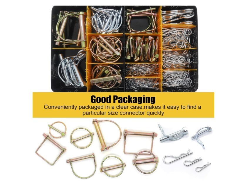 235 PCS Hitch Pins Clip Pins, Linch and PTO Pins for Trailers Tractors Trucks To