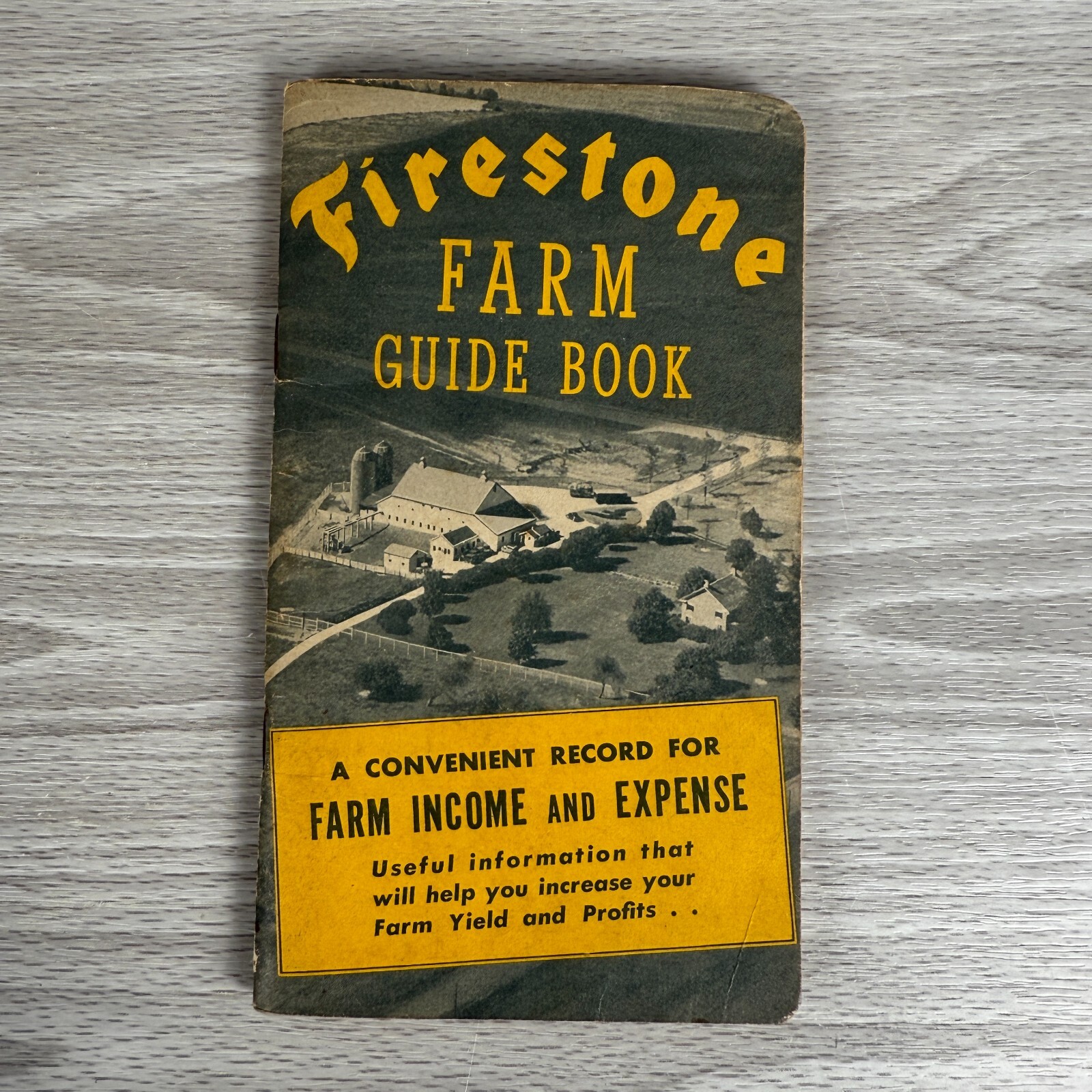Vtg Notebook 1946 Firestone Farm Guide Book Income Expense Records USED WRITING