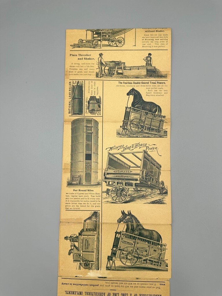1880s EMPIRE Ag Works STEAM ENGINE Thresher SILO Saw FARM ADVERTISING Brochure