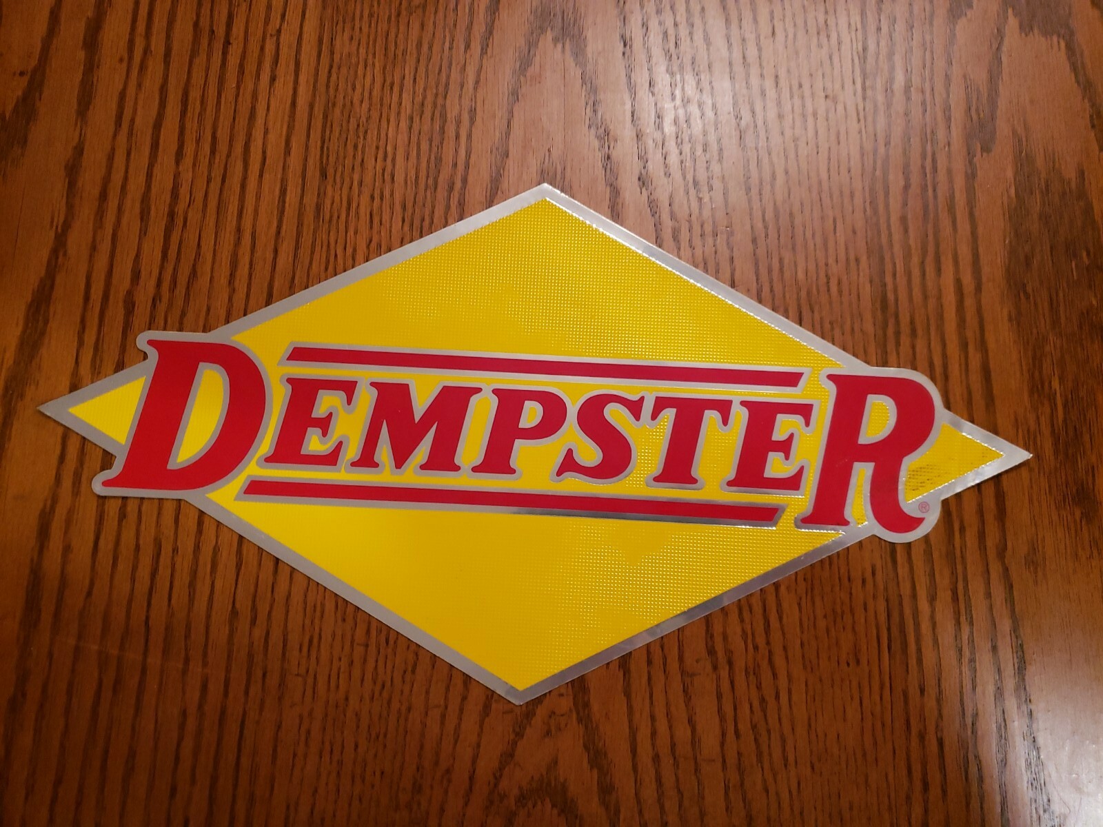 Vintage Dempster Mill Reflective Decal 14.5 x 7.75 Beatrice NE Nebr