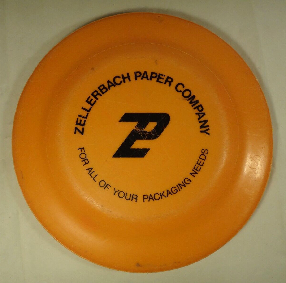 Vintage Zellerbach Paper Company Orange Frisbee Humphrey Flyer Crown Z Logging
