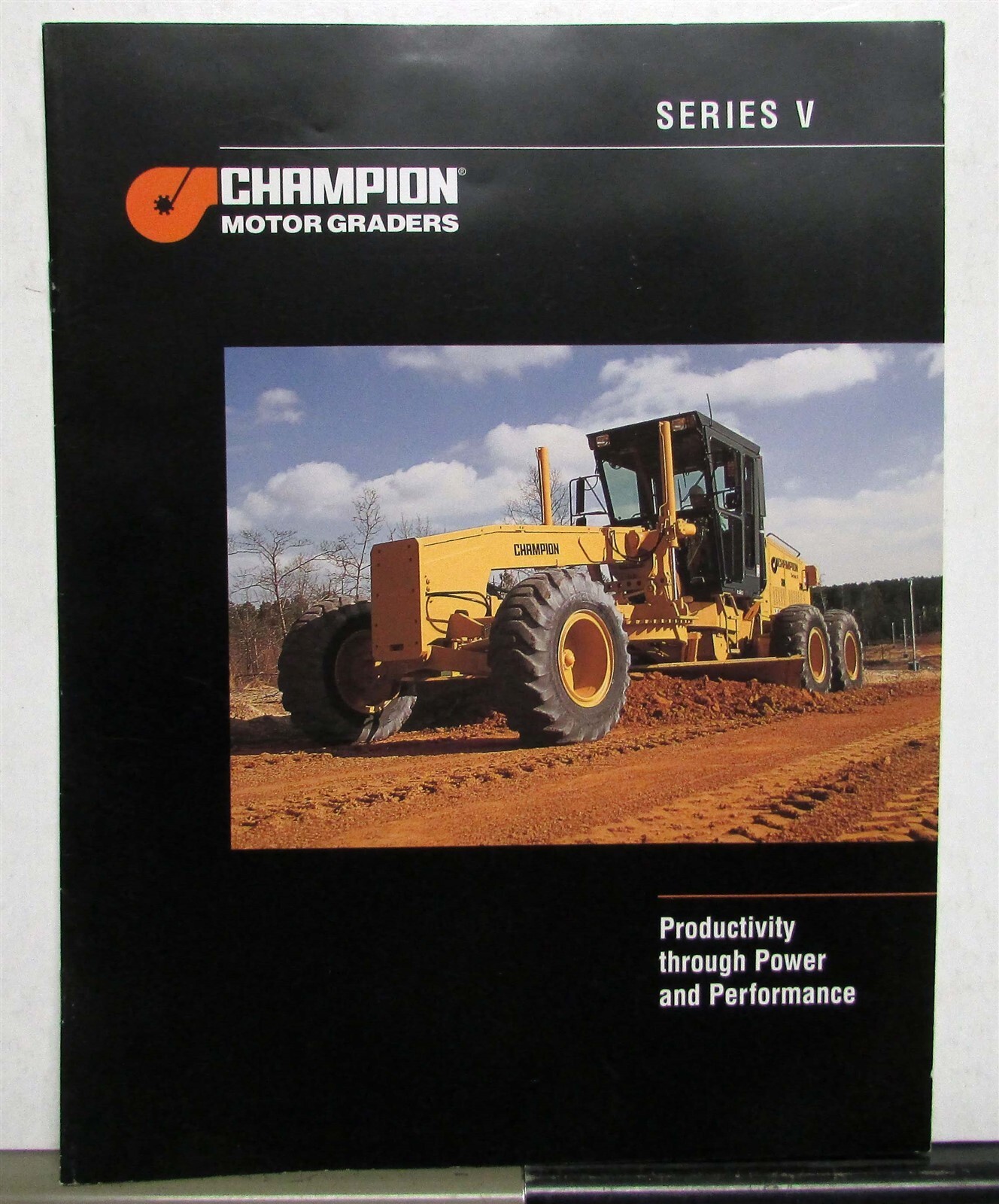 1998 Champion Series V Road Motor Grader Specifications Construction Brochure