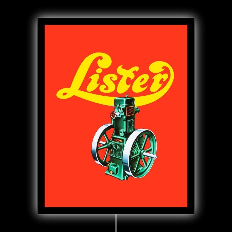 LISTER Portable Engines NEW LED Hanging Lighted Sign: 18×23&Prime;