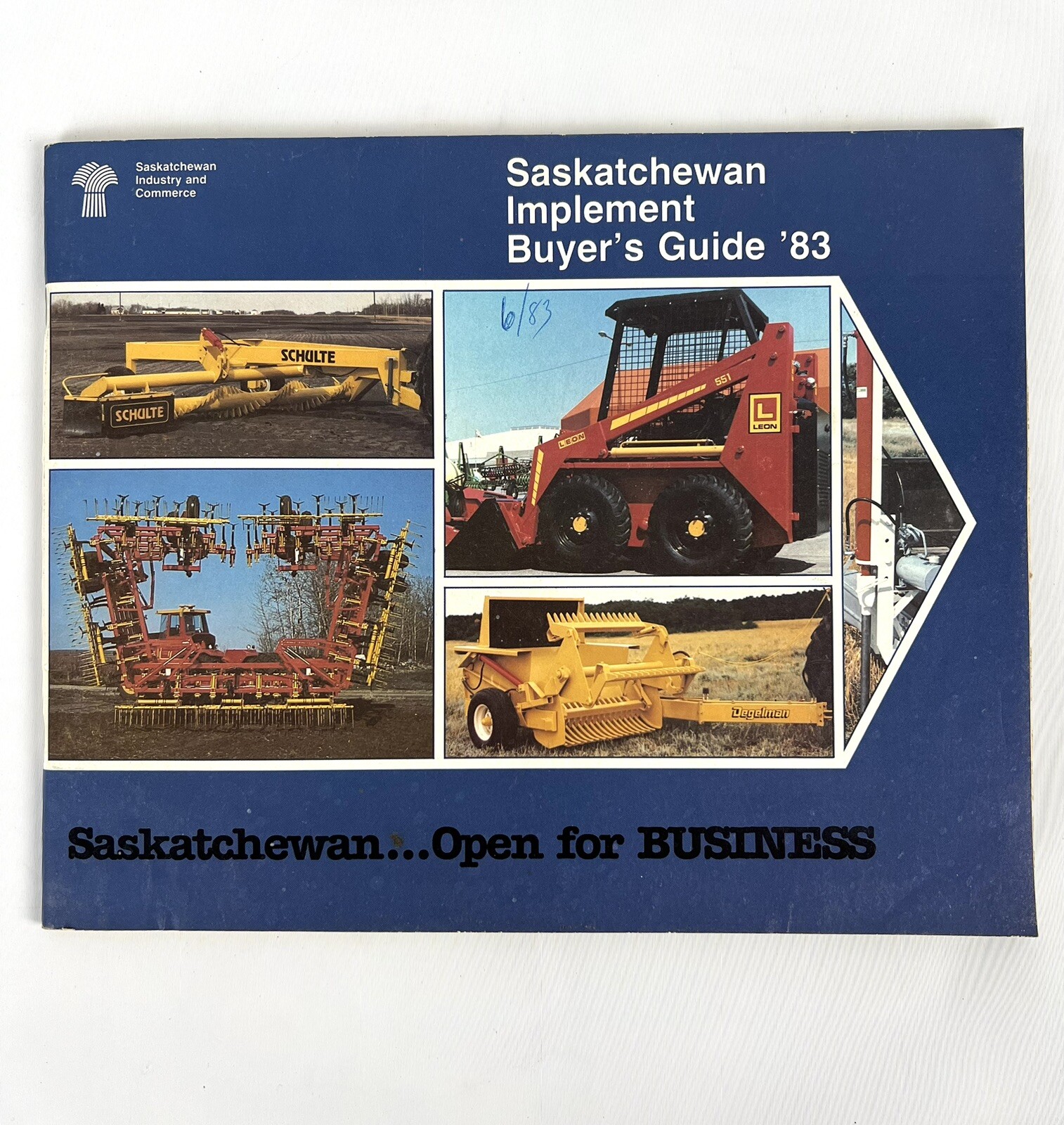 1983 Saskatchewan CANADA Implement Buyer&rsquo;s Guide Brochure Catalog AGRICULTURAL