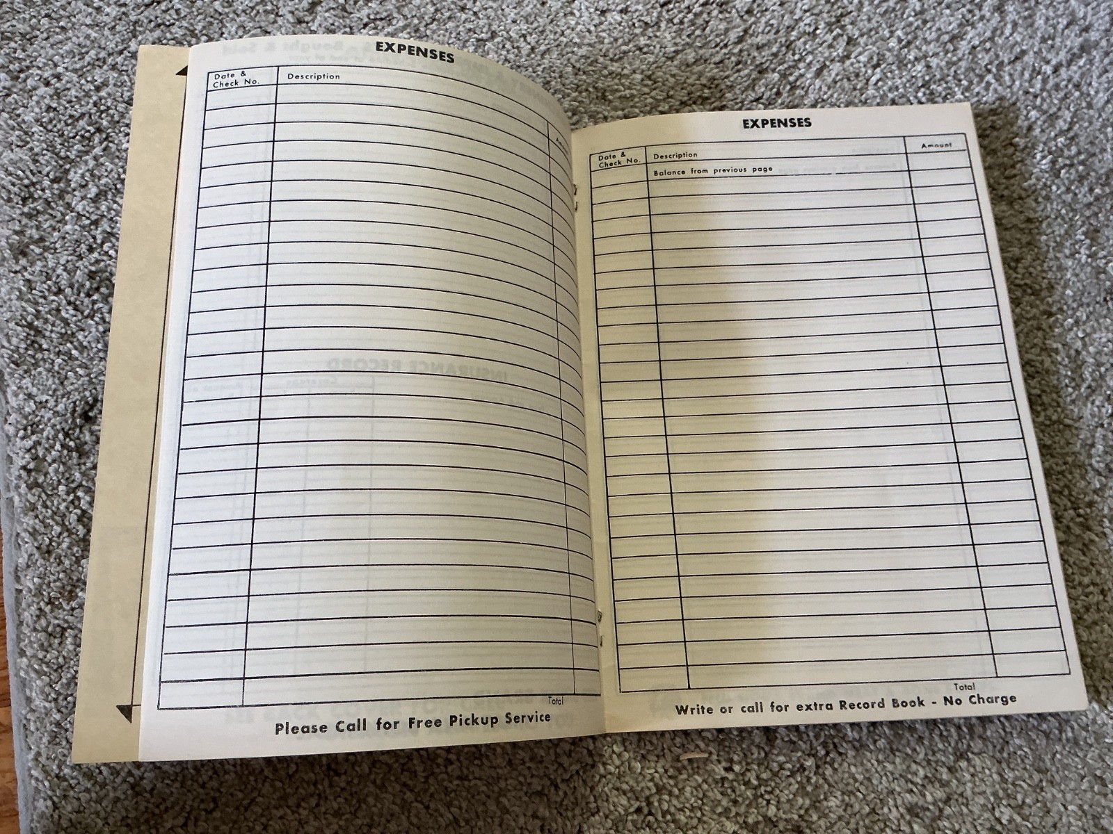 Vtg. 1966 Farm Acct. Record Book Sioux Falls Rendering Co. South Dakota