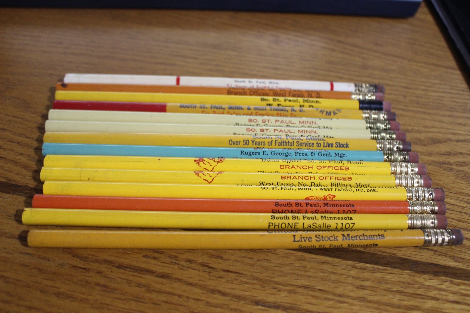 (14) Vintage 1960s 1970s South St Paul MN Livestock Pencils Unused Farming Ag