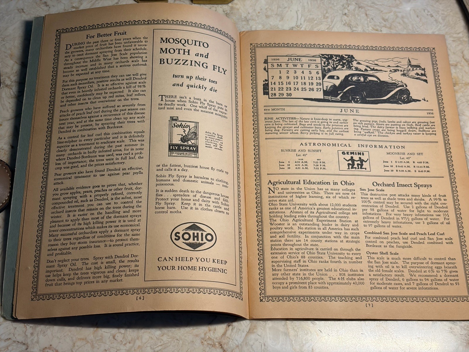 VINTAGE 1939 STANDARD OIL COMPANY SOHIO FARM GUIDE Livestock Calendars