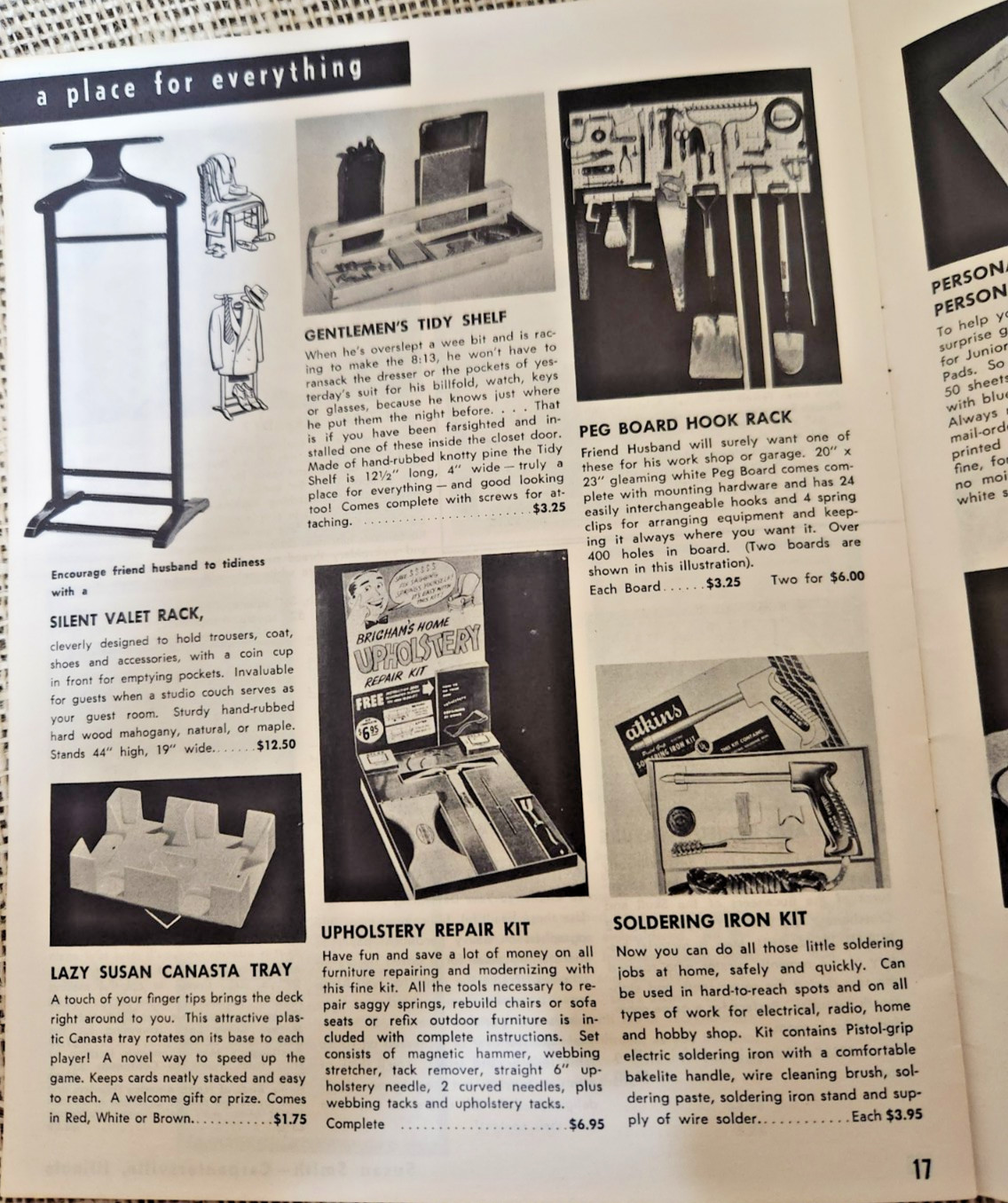 Ward Phillips & Susan Smith 1954 Mail Order Catalog, Carpentersville IL, 24 Page