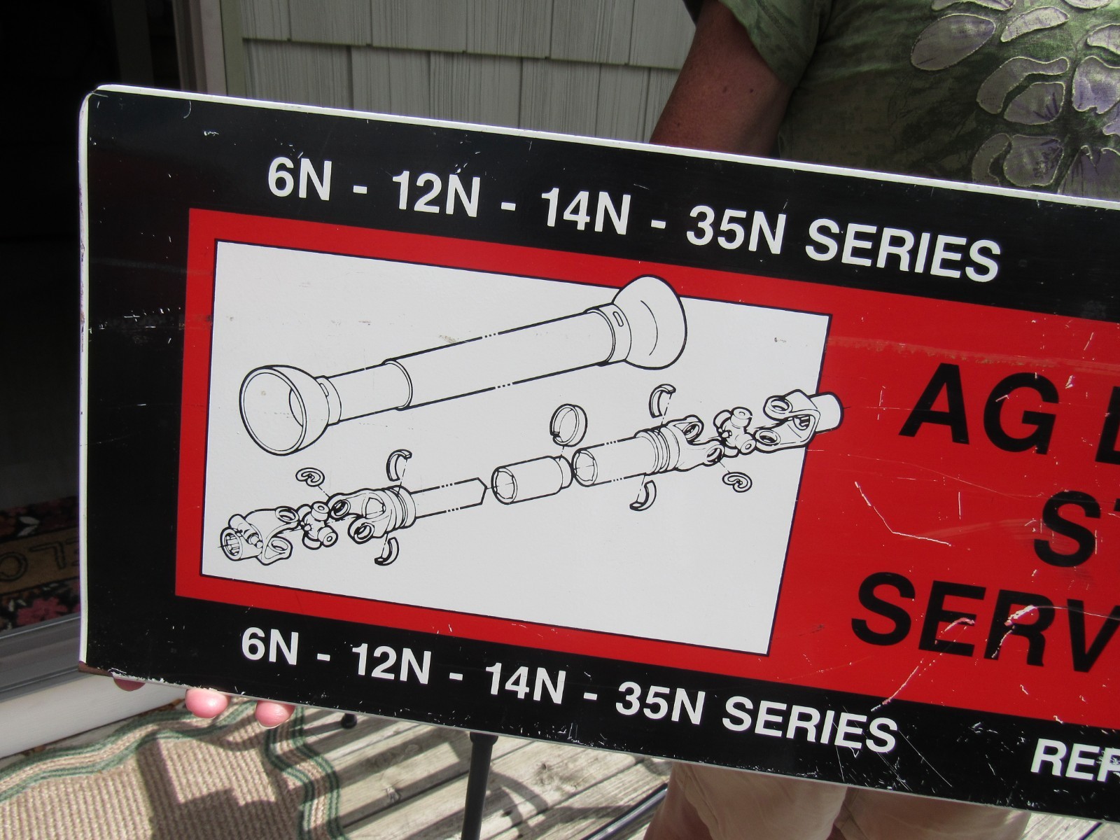 VINTAGE ORIGINAL 1940&rsquo;s 50&rsquo;s TISCO N SERIES TRACTOR PARTS SIGN DRIVE SHAFT