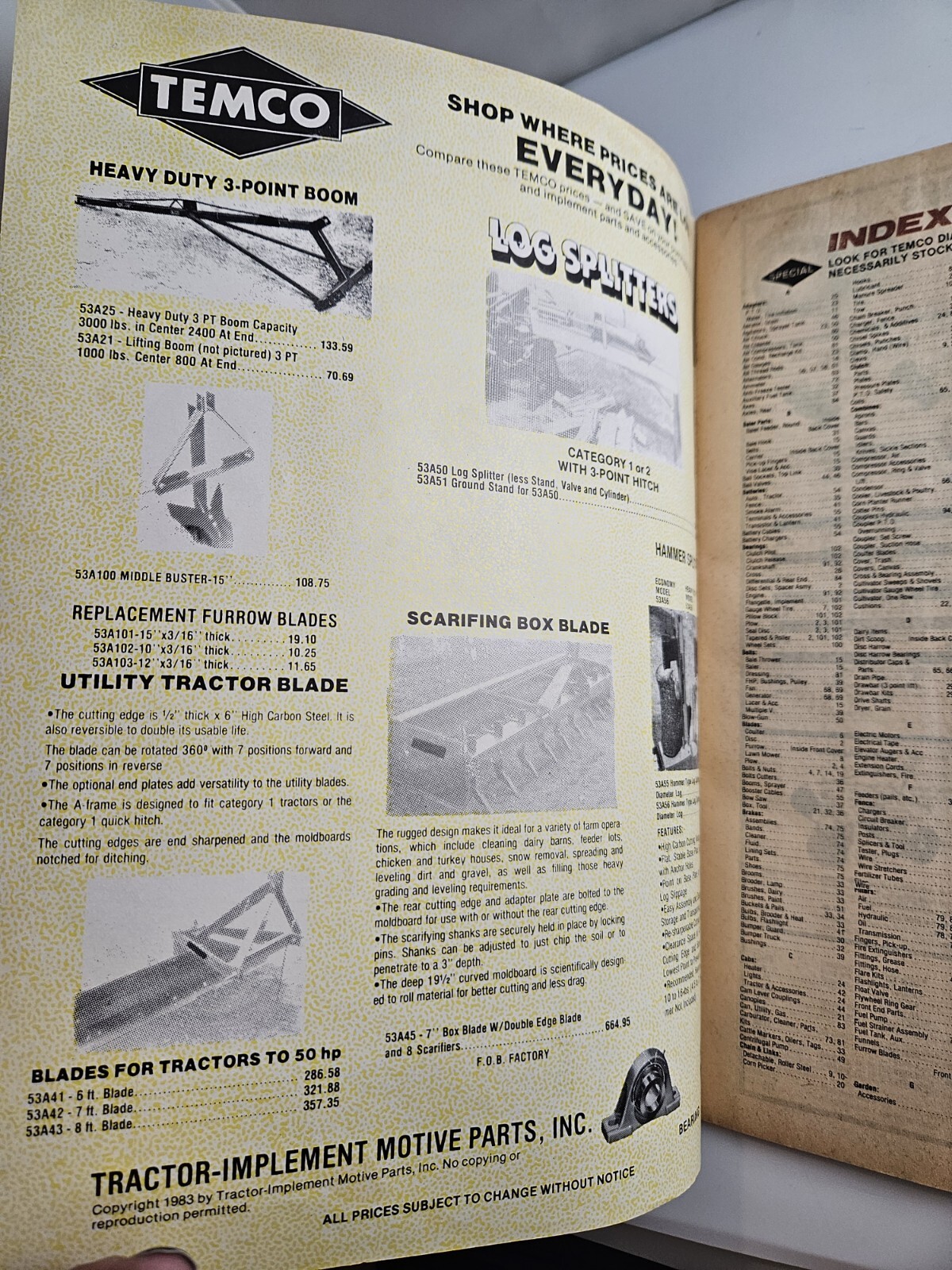 1983 Temco Tractor Parts Catalog Brusnahans