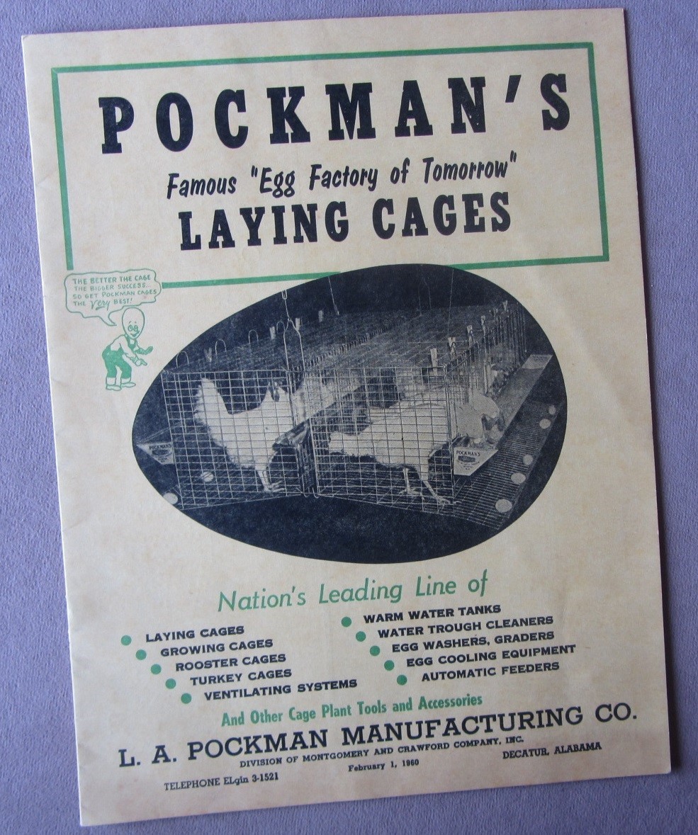 Vtg 1960 Pockman’s Famous Poultry Egg Laying Cages & Equipment Catalog Alabama