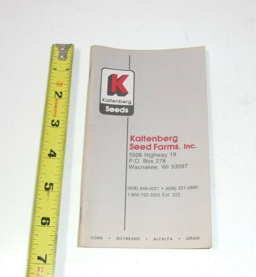Kaltenberg Seeds Farmers Pocket Memo Advertising Agriculture Rare Vintage Book