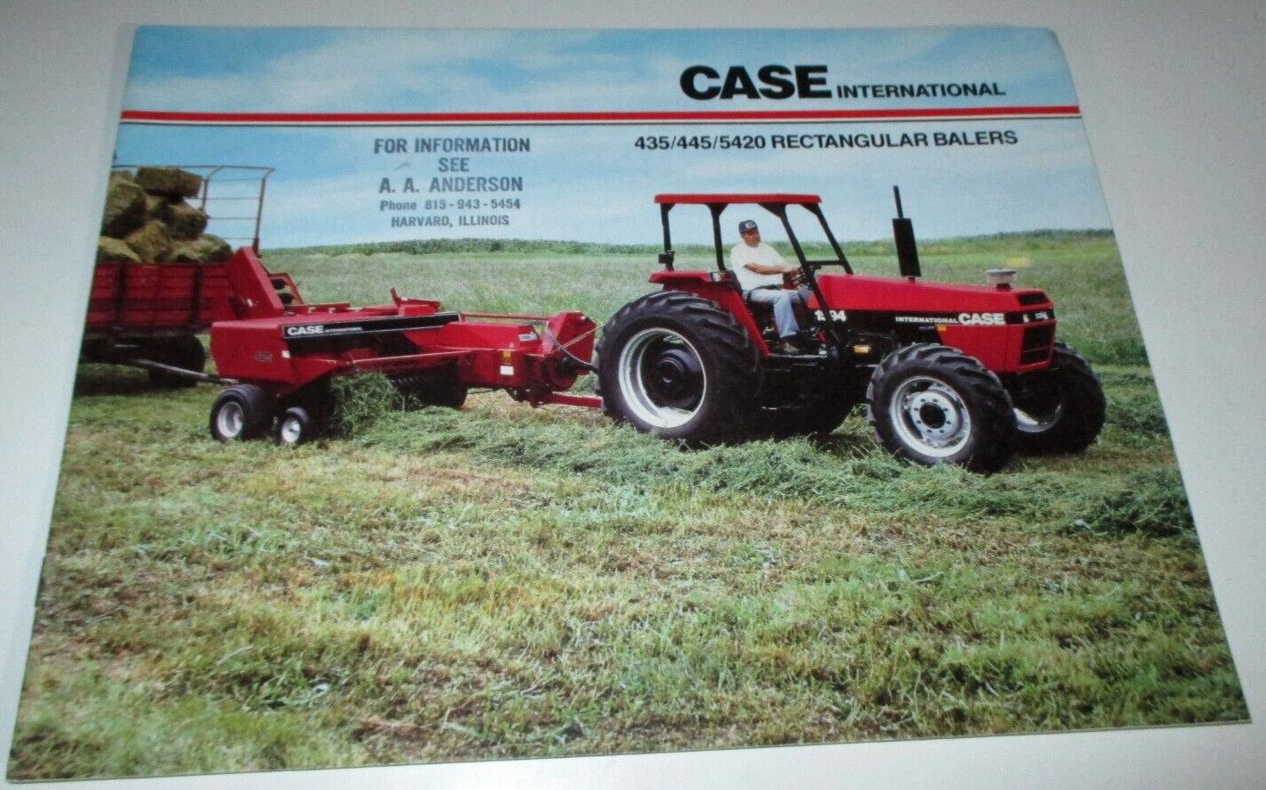 Case IH 435 445 5420 Rectangular Balers Sales Brochure Literature CIH OEM!
