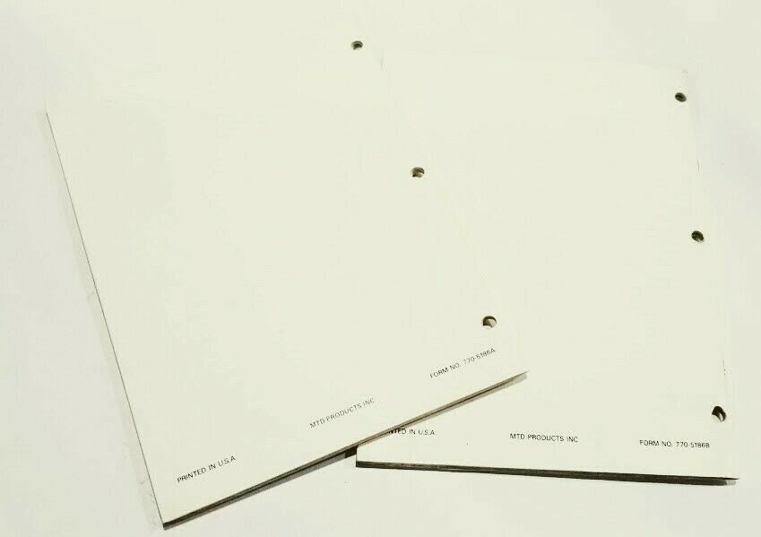 2 x 1986 MTD Products Inc. Service School Text Manuals Books 1 & 2