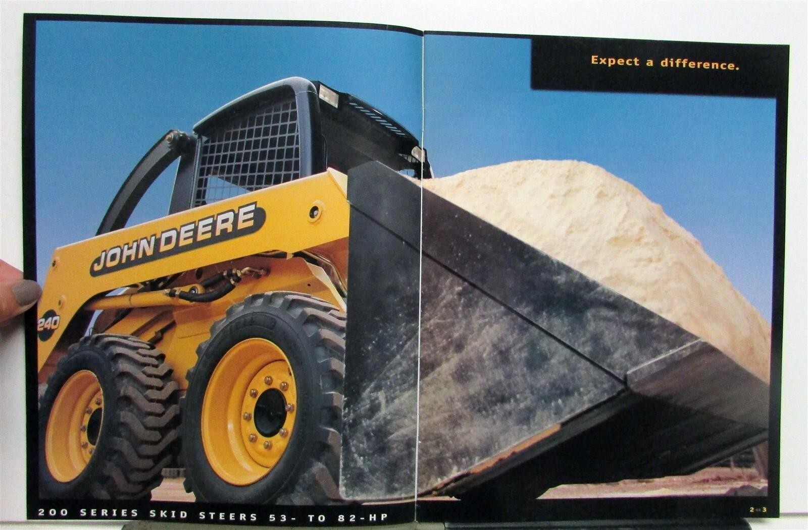 2001 John Deere Skid Steers Construction Specifications Diagrams Sales Brochure