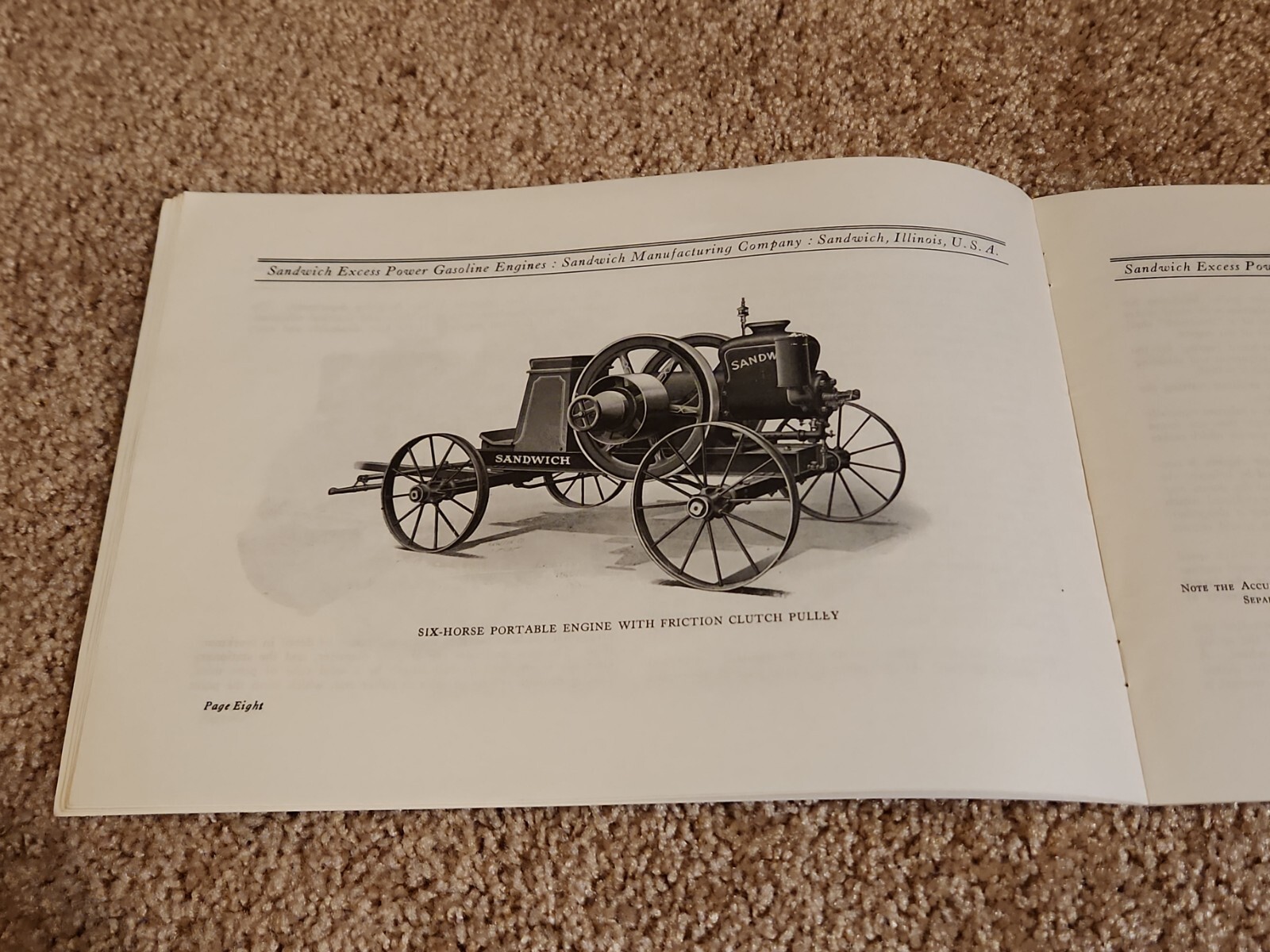 Sandwich Gasoline Hit Miss Engines Catalog Reprint