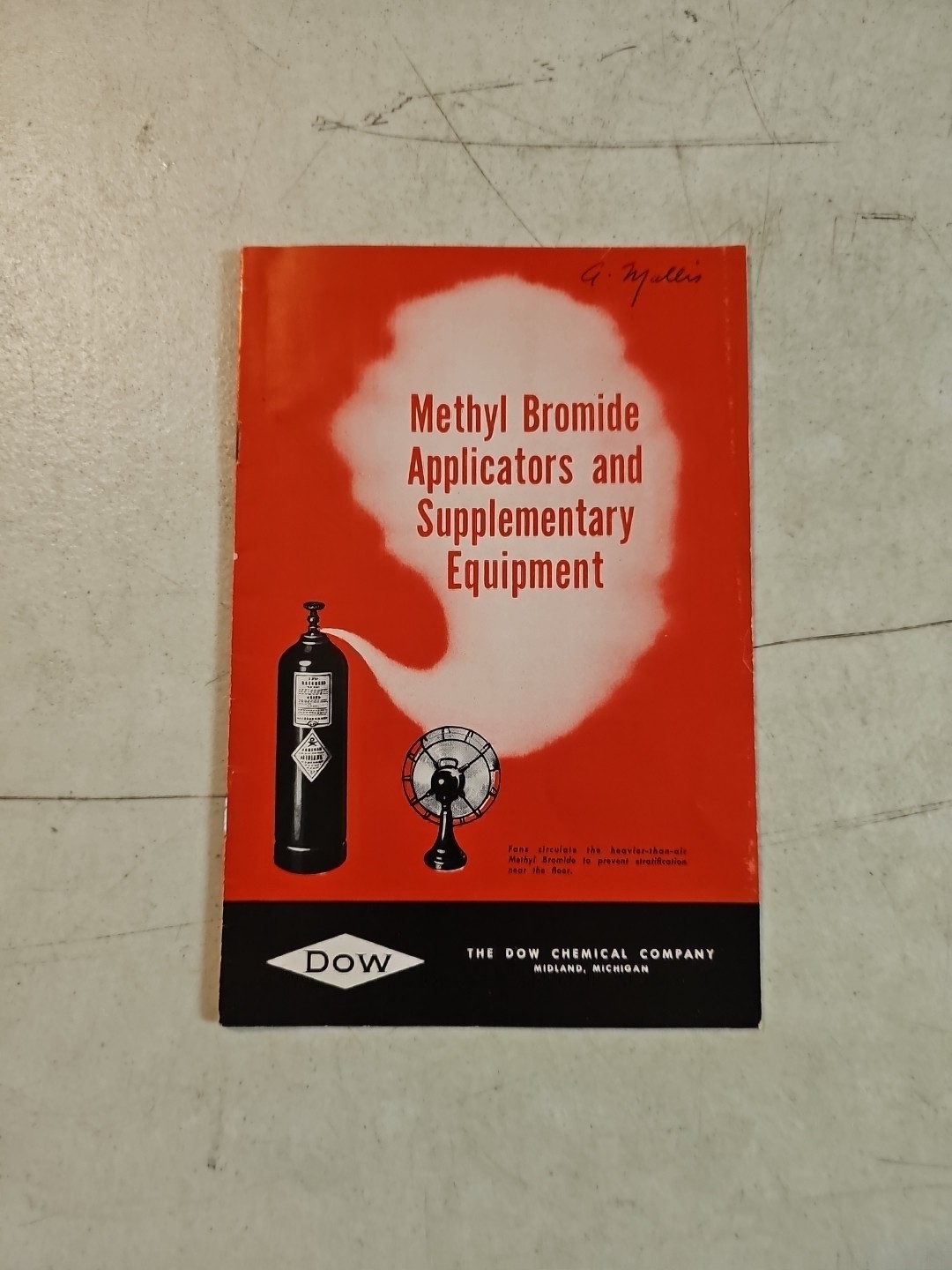 Vintage 1949 Dow Chemical Methyl Bromide Applicators &SUPPLEMENTAl INFO Brochure
