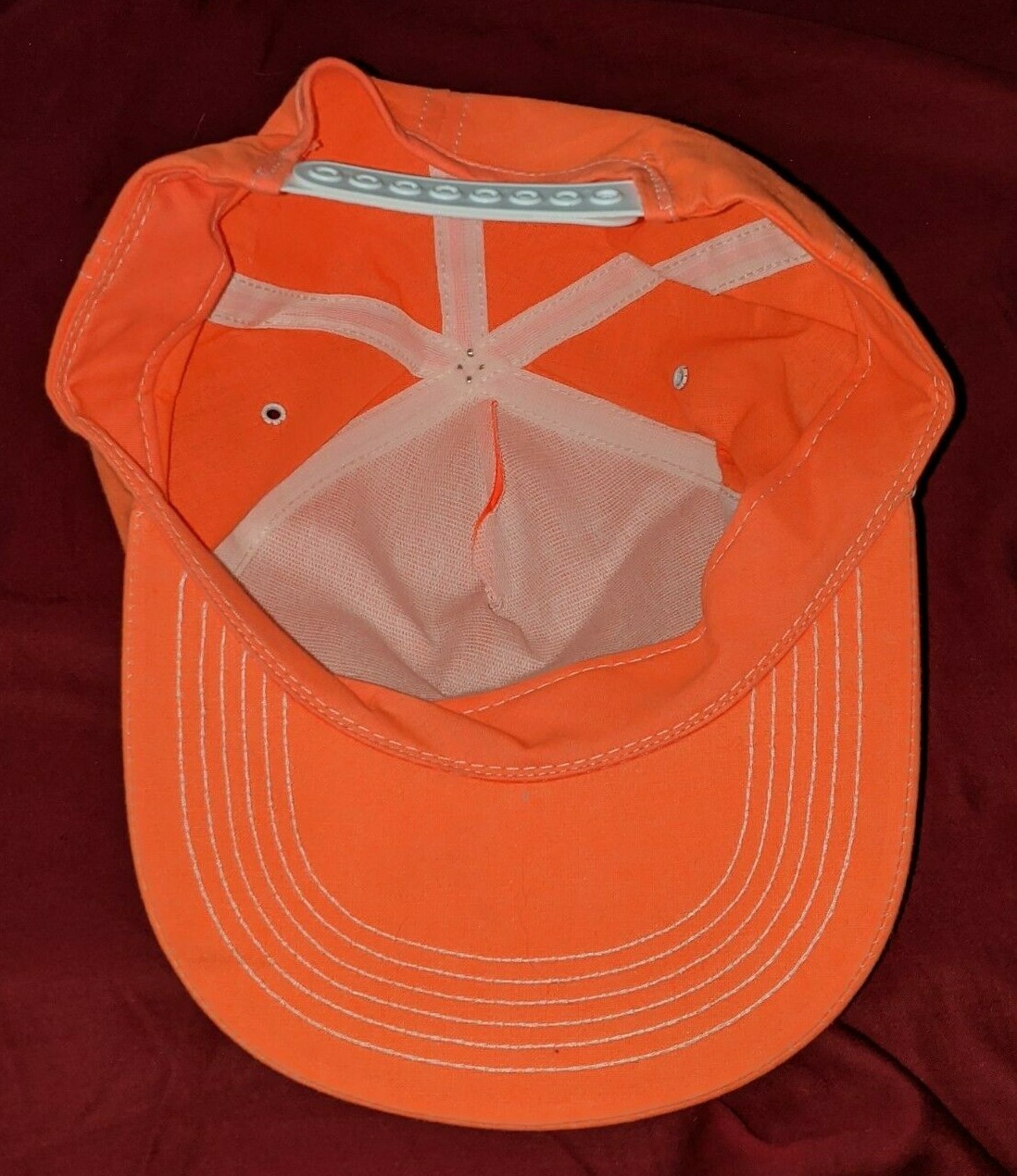 Eastern Milk Producers YC Neon Orange snapback cap Hat Dairy Advertising Vintage