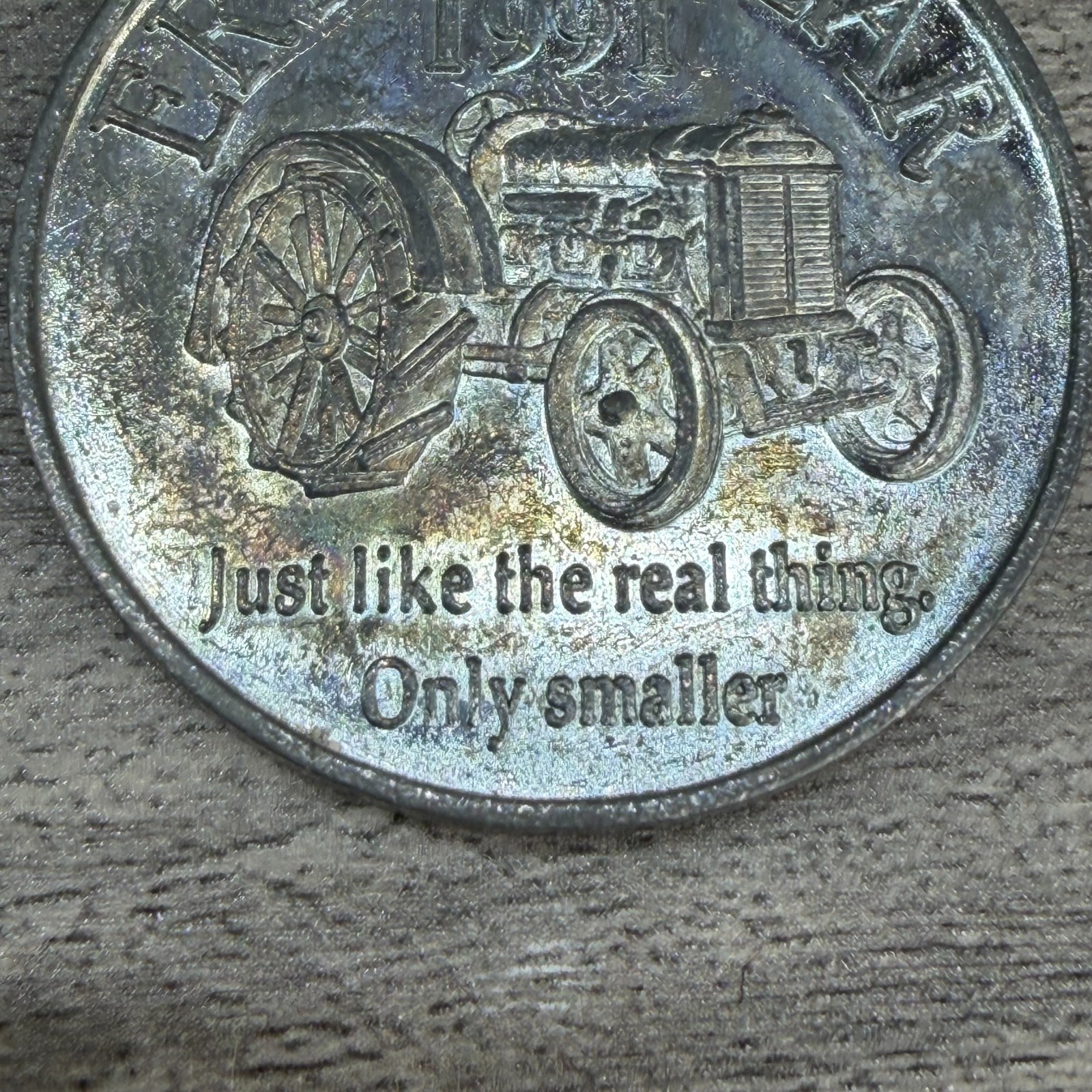 Vtg 1991 ERTL Dollar Tractor Coin Token Farm Toy Promo Commemorative Piece