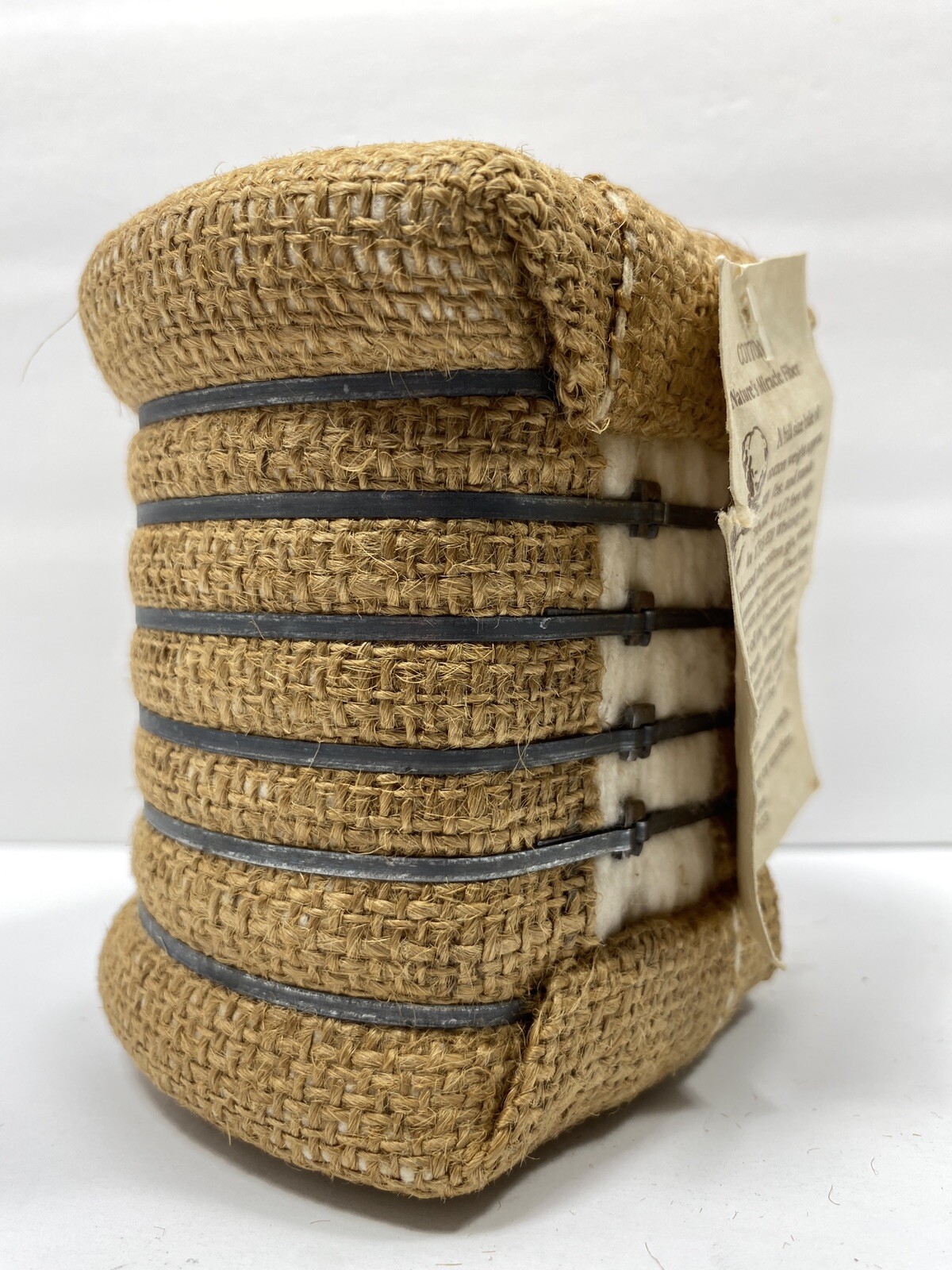 Vintage Cotton Bale Advertising Souvenir Mini Miniature Tag C & L Mini Bales