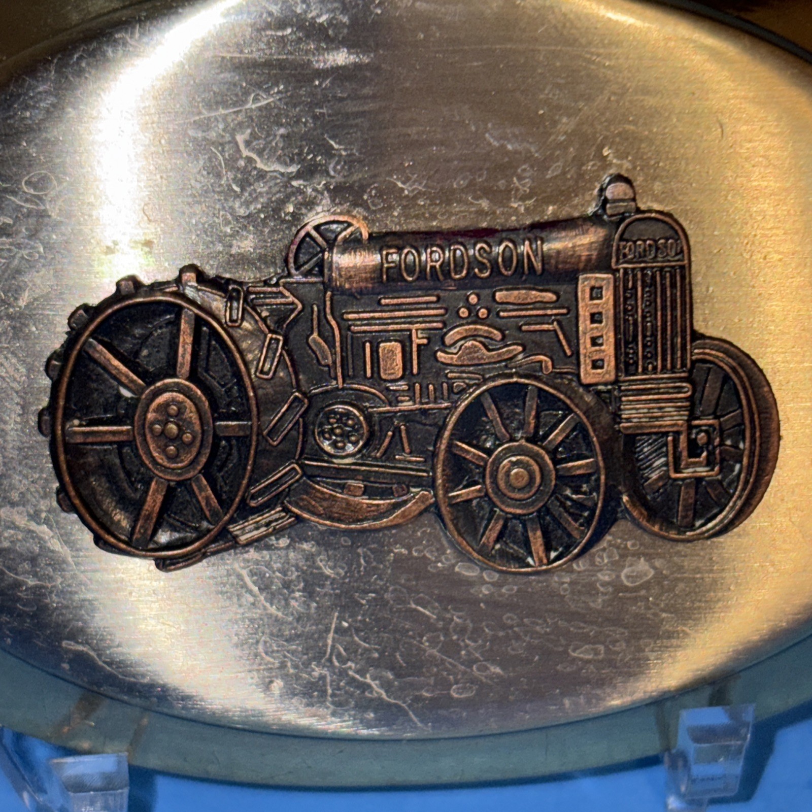 Vtg Fordson Tractor Belt Buckle Farm Ag