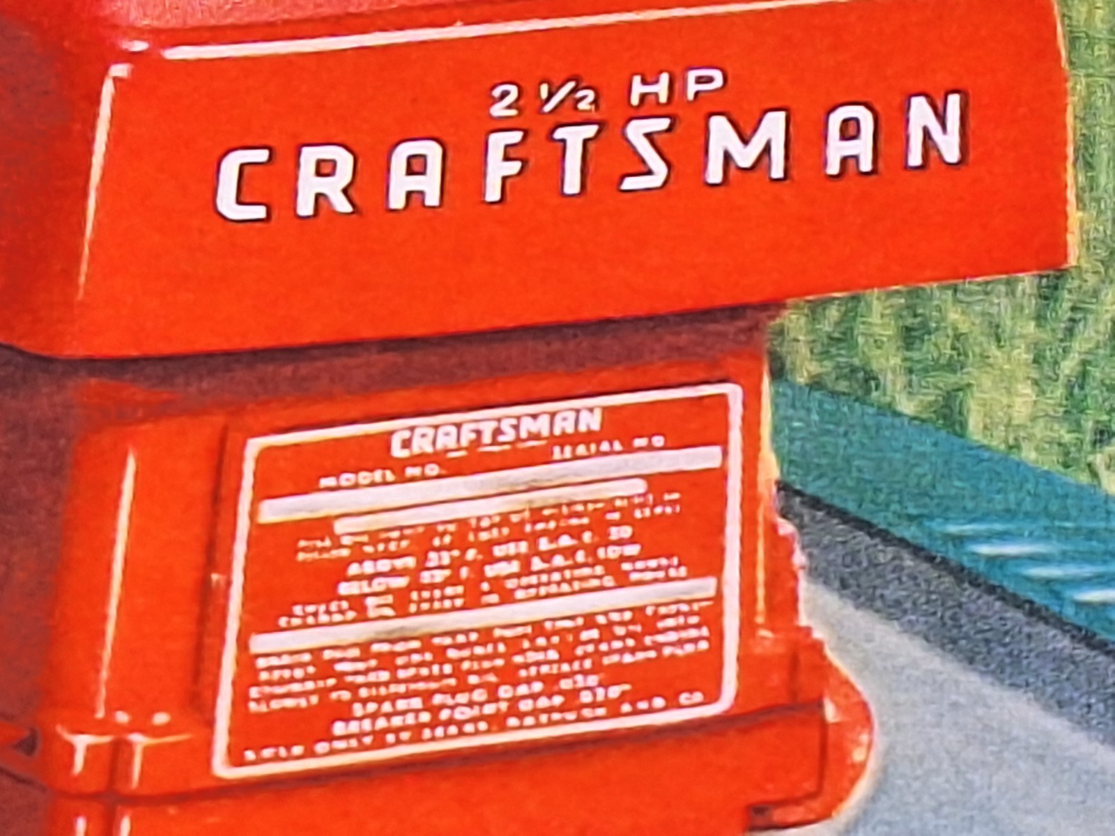 1957 SEARS CRAFTSMAN LAWN MOWER Original Print Ad Magazine 12.5&Prime; x 19&Prime;