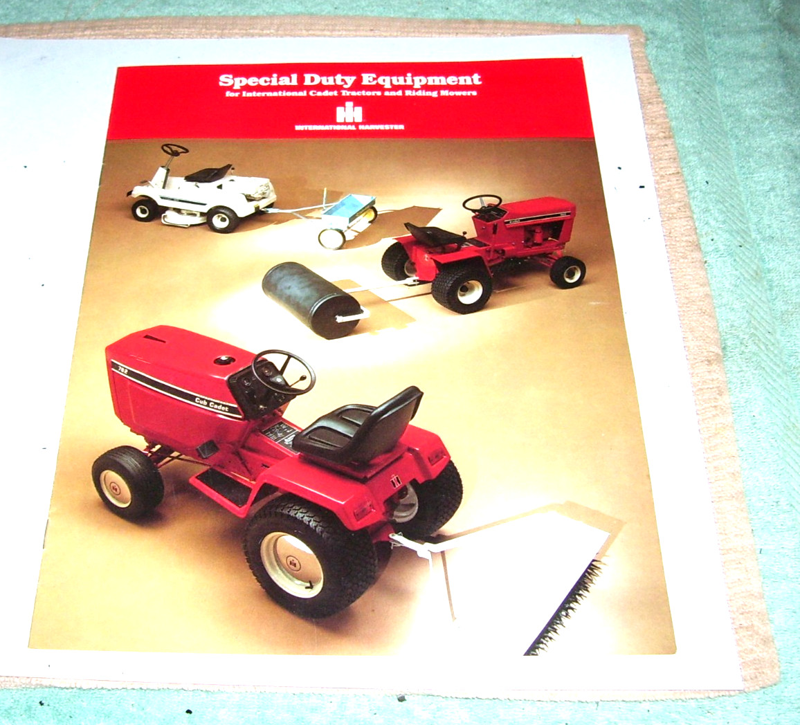 *IH International Special Duty Equipment Cadet Tractors & Riders Sales Brochure