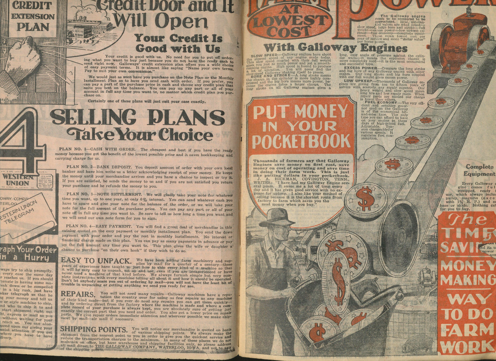1931 Galloway&rsquo;s Bargain Direct from Factory to Farm Farming Catalog Waterloo IA