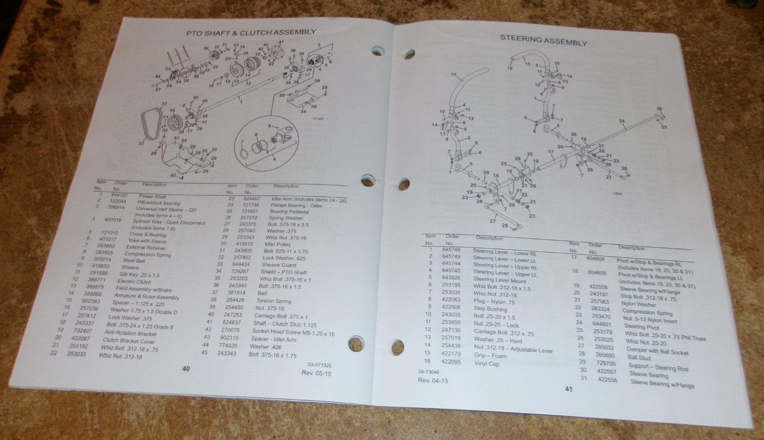 2014 grasshopper 725DT riding mower parts/operators manual good used
