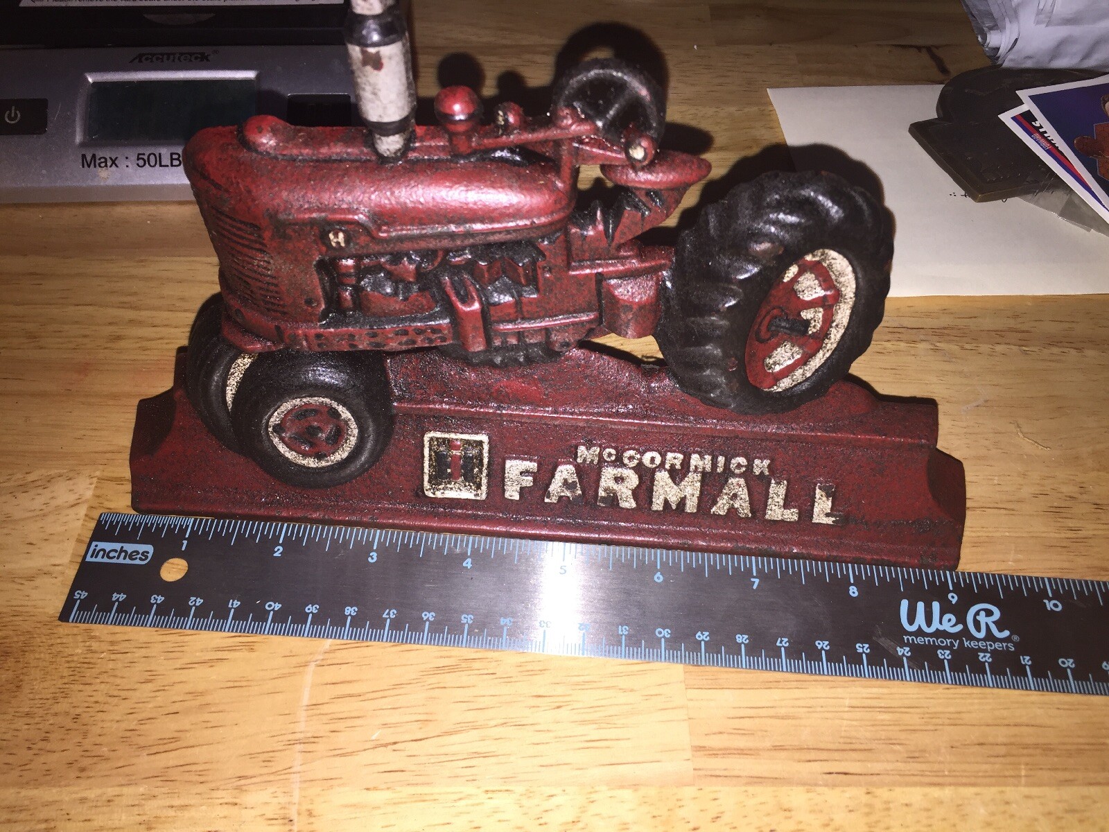 Farmall Doorstop Farmer Ranch Combine Plow Decoration Home Office Work Decor USA