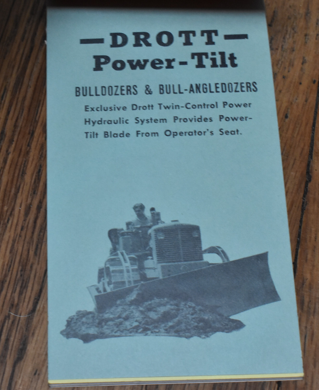 Vintage Drott Tractor Inc Milwaukee Rice Lake WI Advertising Pocket Memo Book