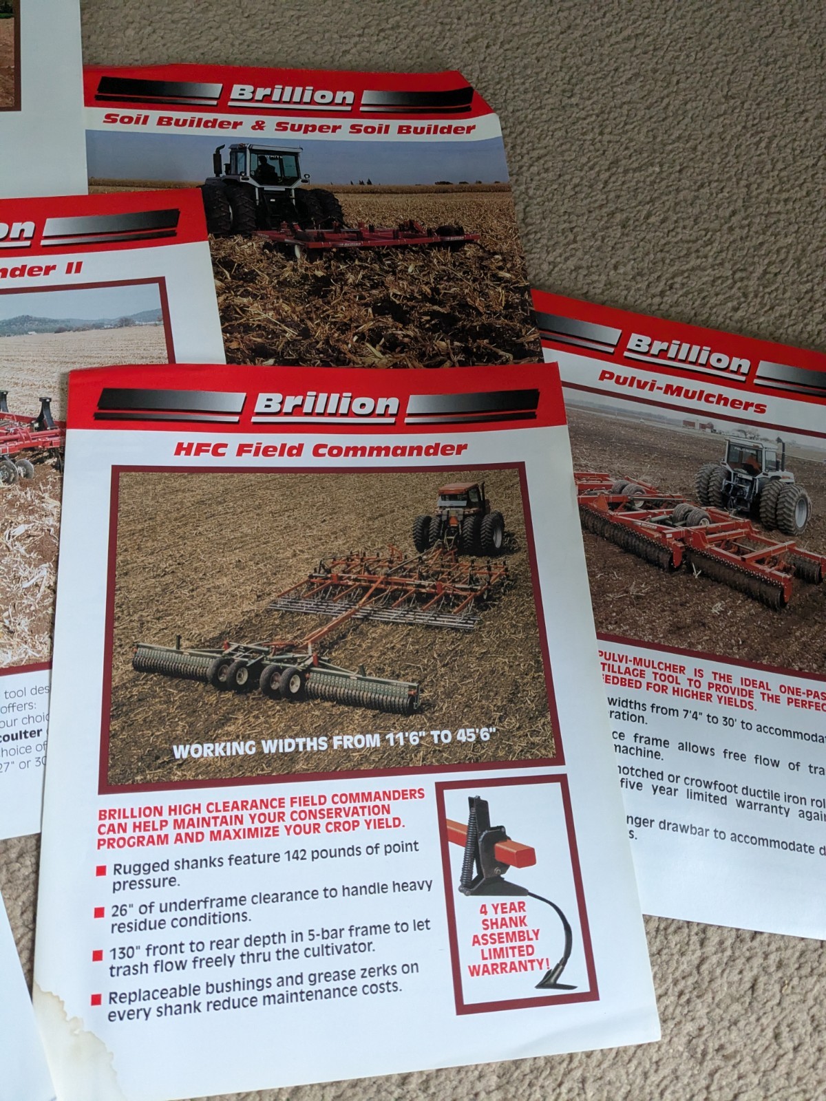 Brillion Iron Works Pamphlet Brochures Lot (1990-2000&rsquo;s?)