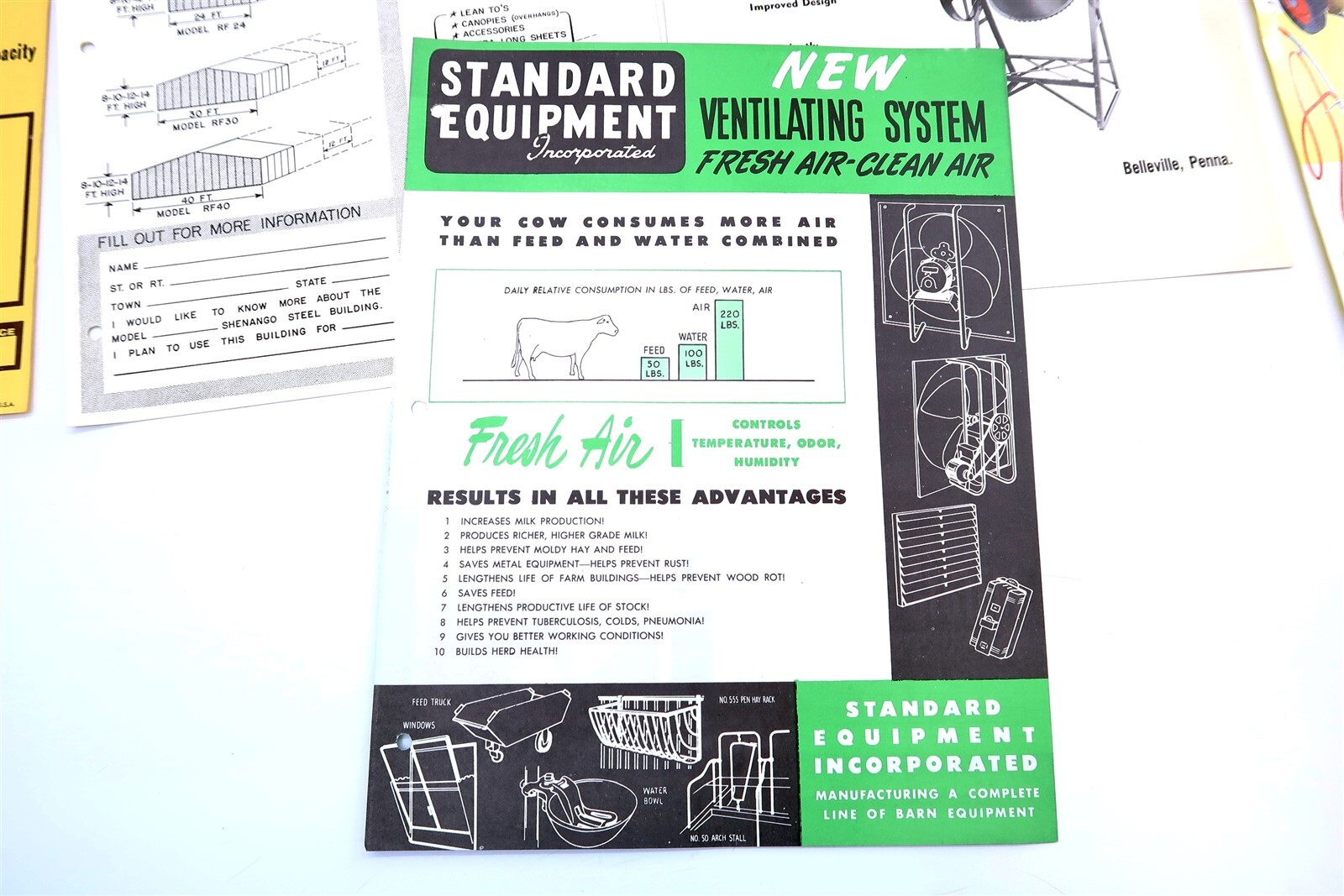 x21 Vintage 1950&rsquo;s – 1960&rsquo;s MIXED Brochures Tractors, Sprayers, Bailer, Cleaner