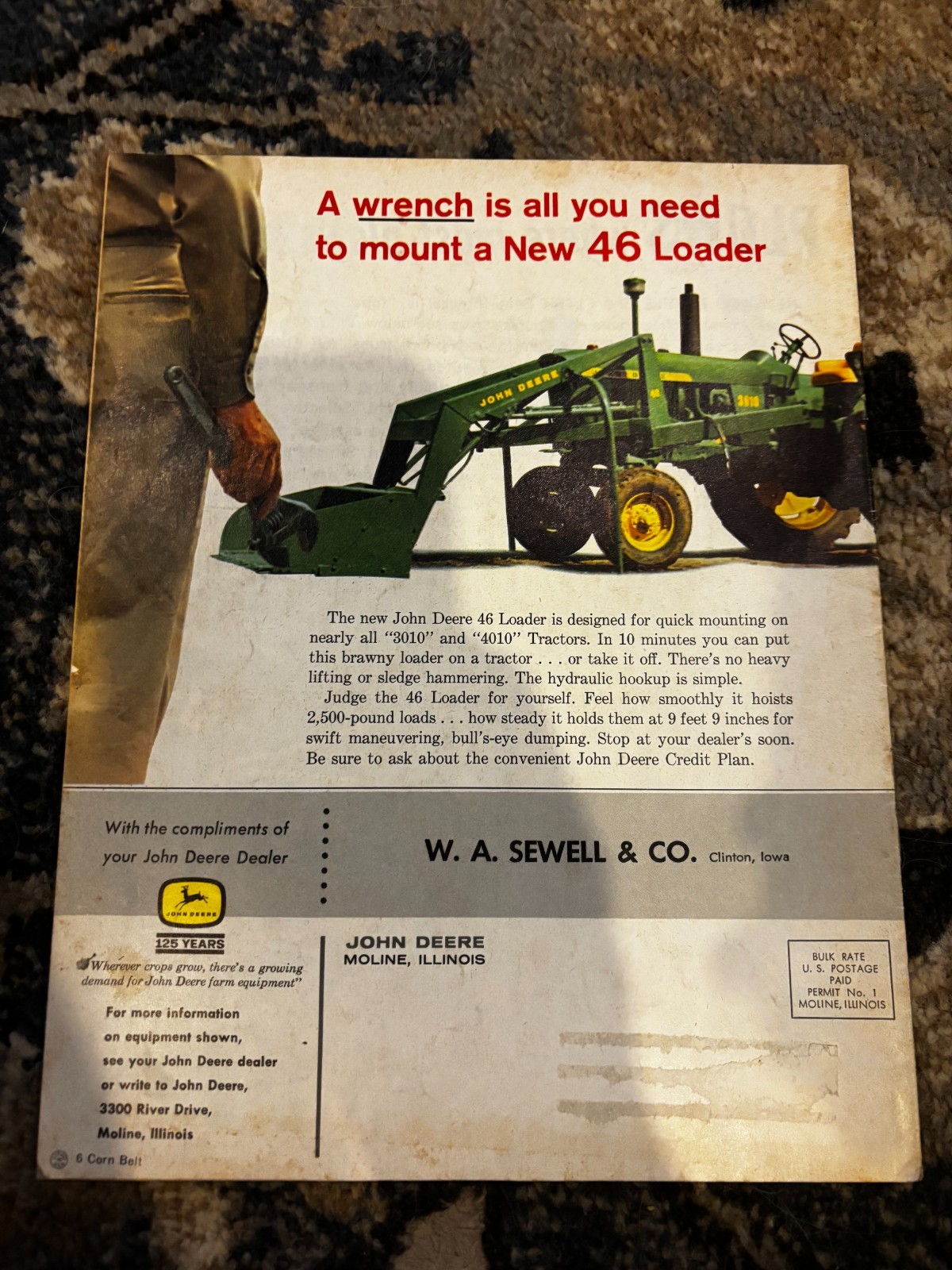 John Deere Furrow Magazine Nov-Dec 1962 Clinton Ia Brochure DCPA26